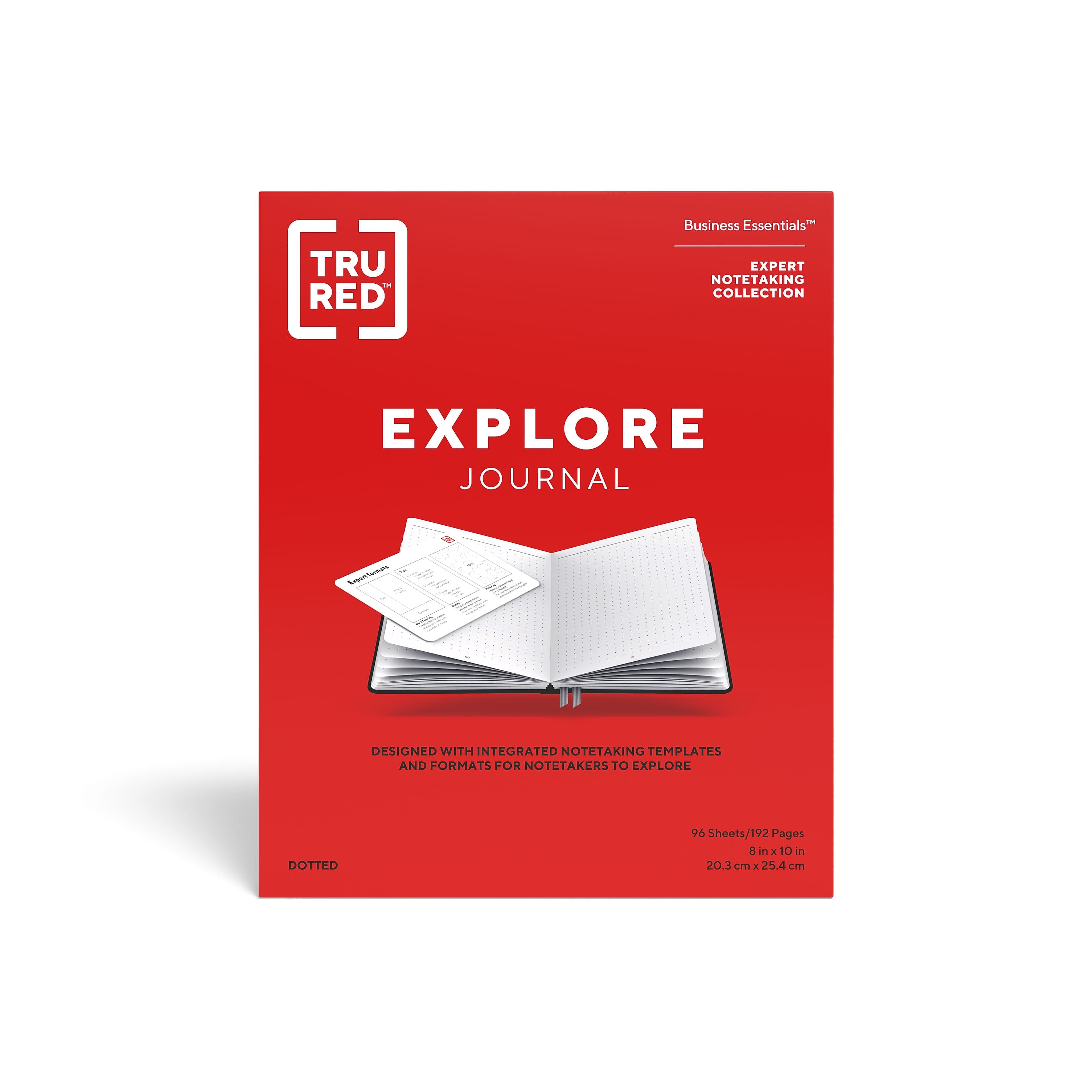 TRU RED™ Large Explore Journal, Dotted, Black