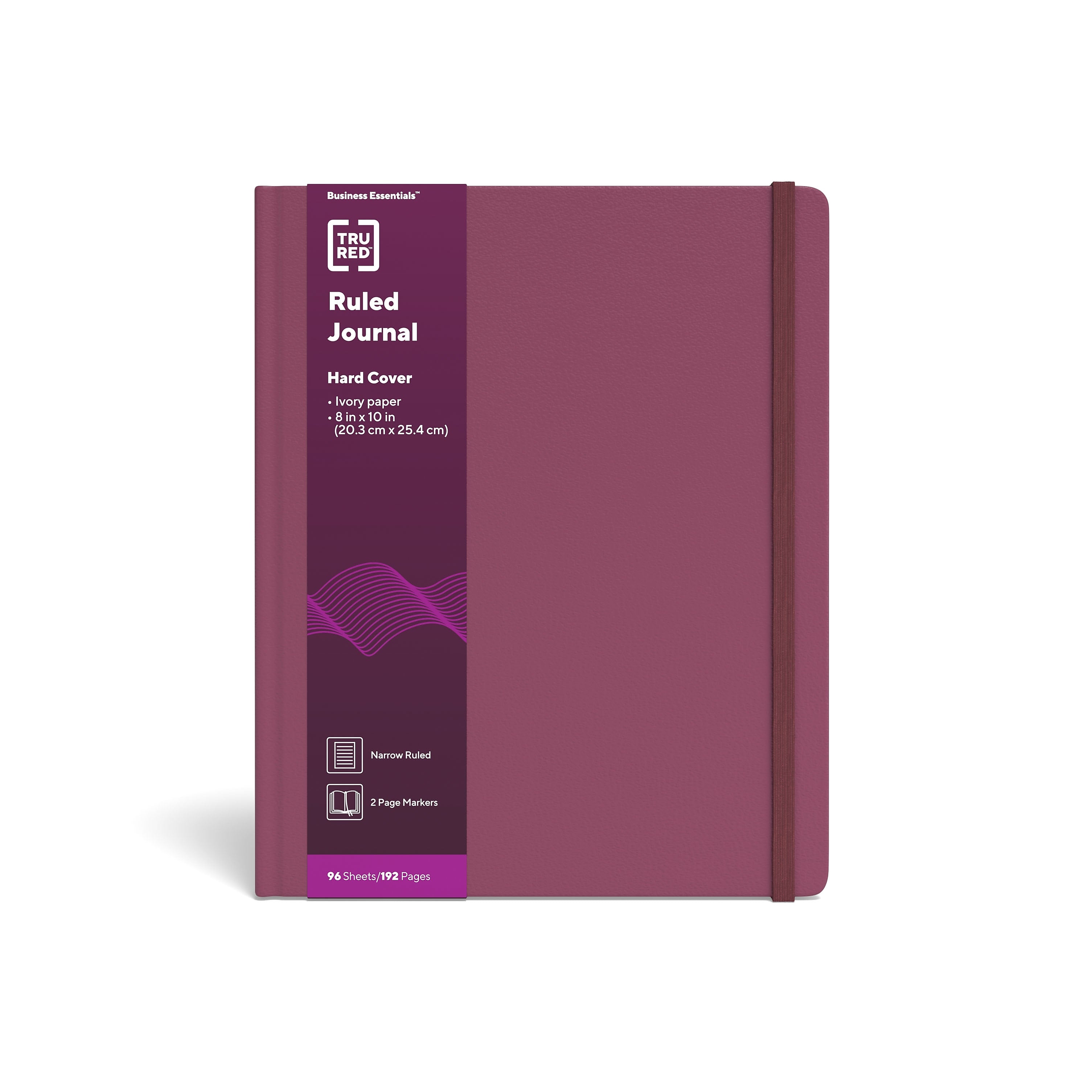 TRU RED™ Large Hard Cover Ruled Journal, Purple