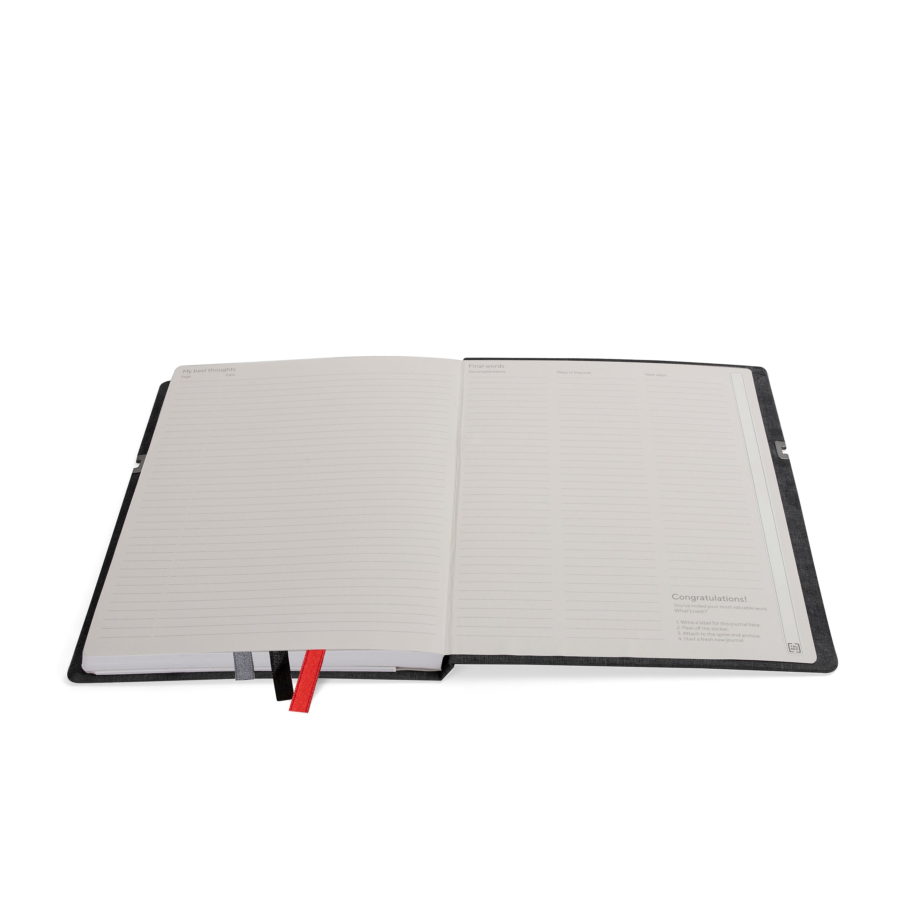 TRU RED™ Large Mastery with Pocket Journal, Black/Red