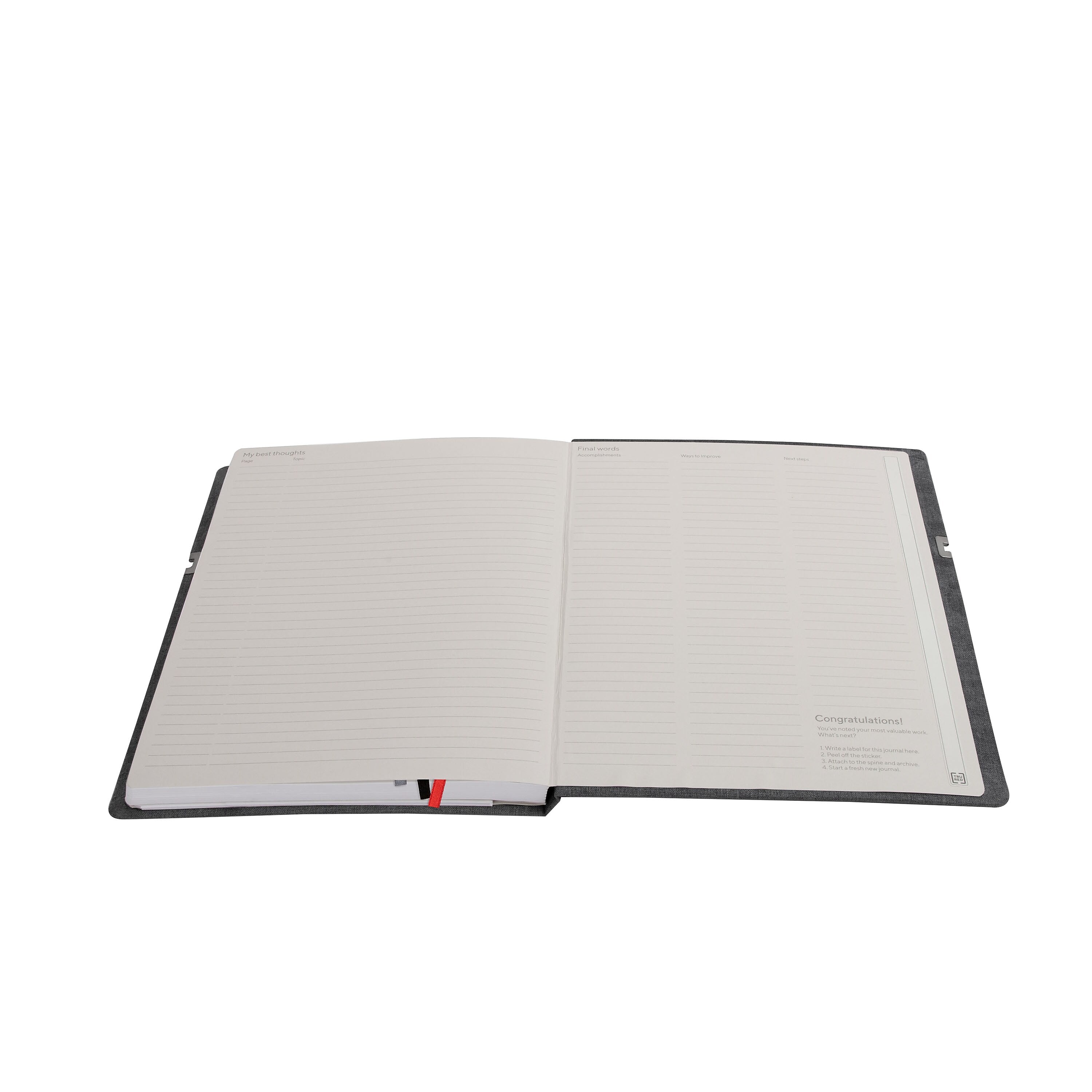 TRU RED™ Large Mastery with Pocket Journal, Charcoal/Red