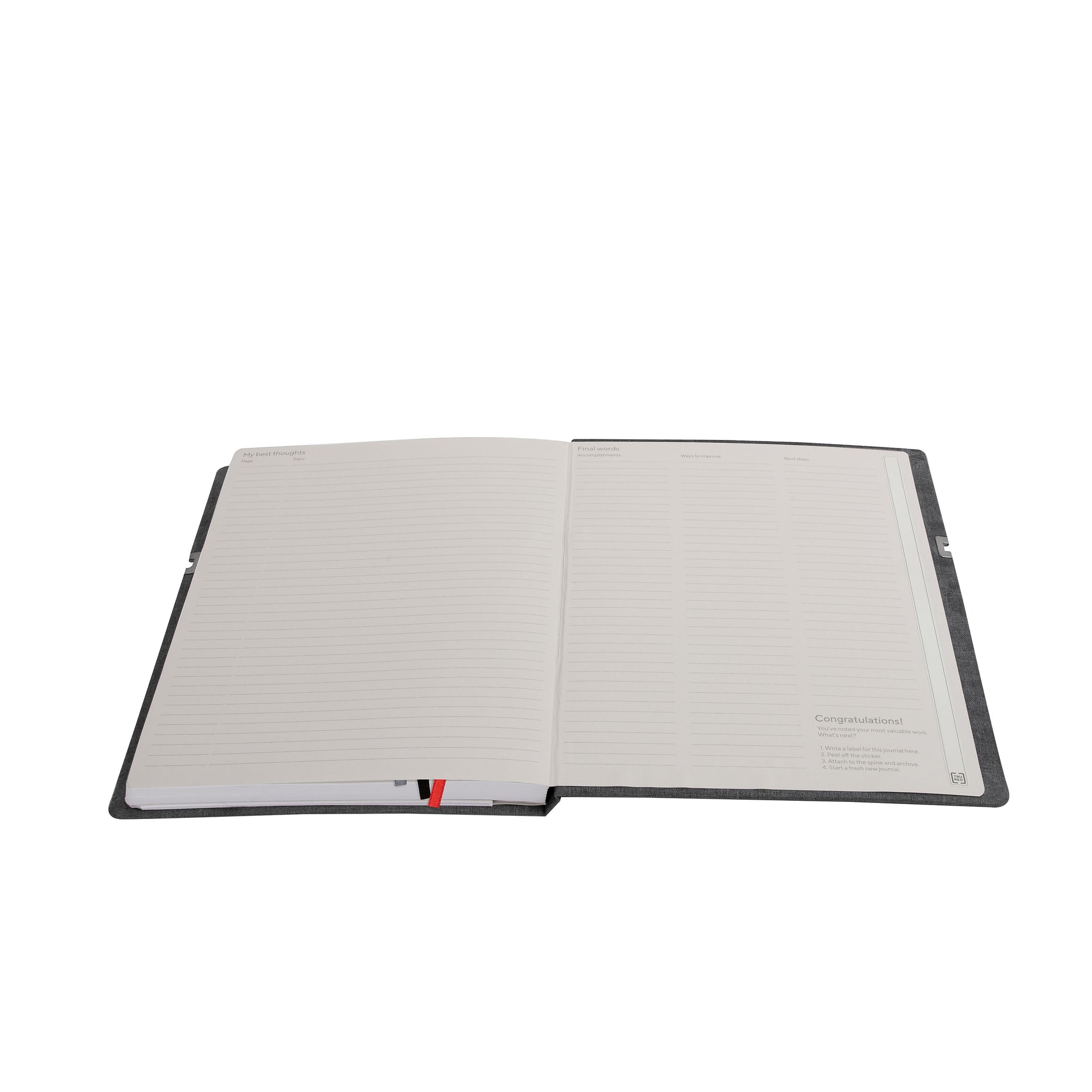 TRU RED™ Large Mastery with Pocket Journal, Charcoal/Red