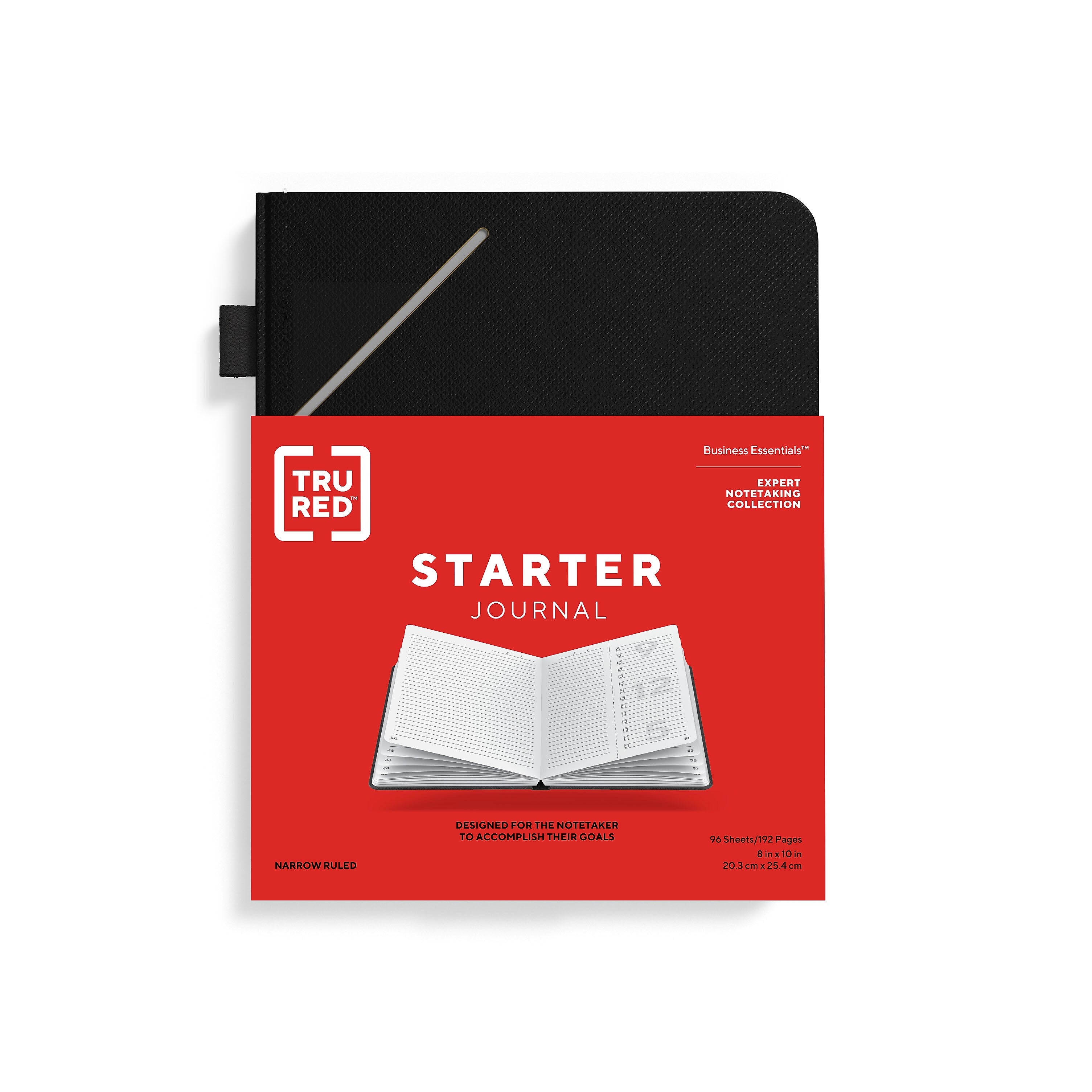 TRU RED™ Large Starter Journal, Black