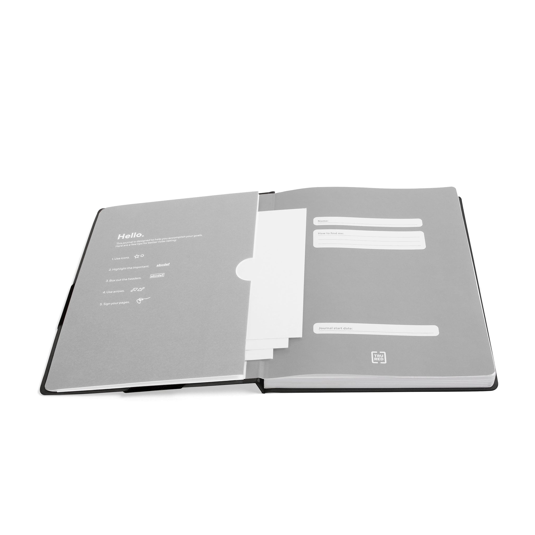 TRU RED™ Large Starter Journal, Black