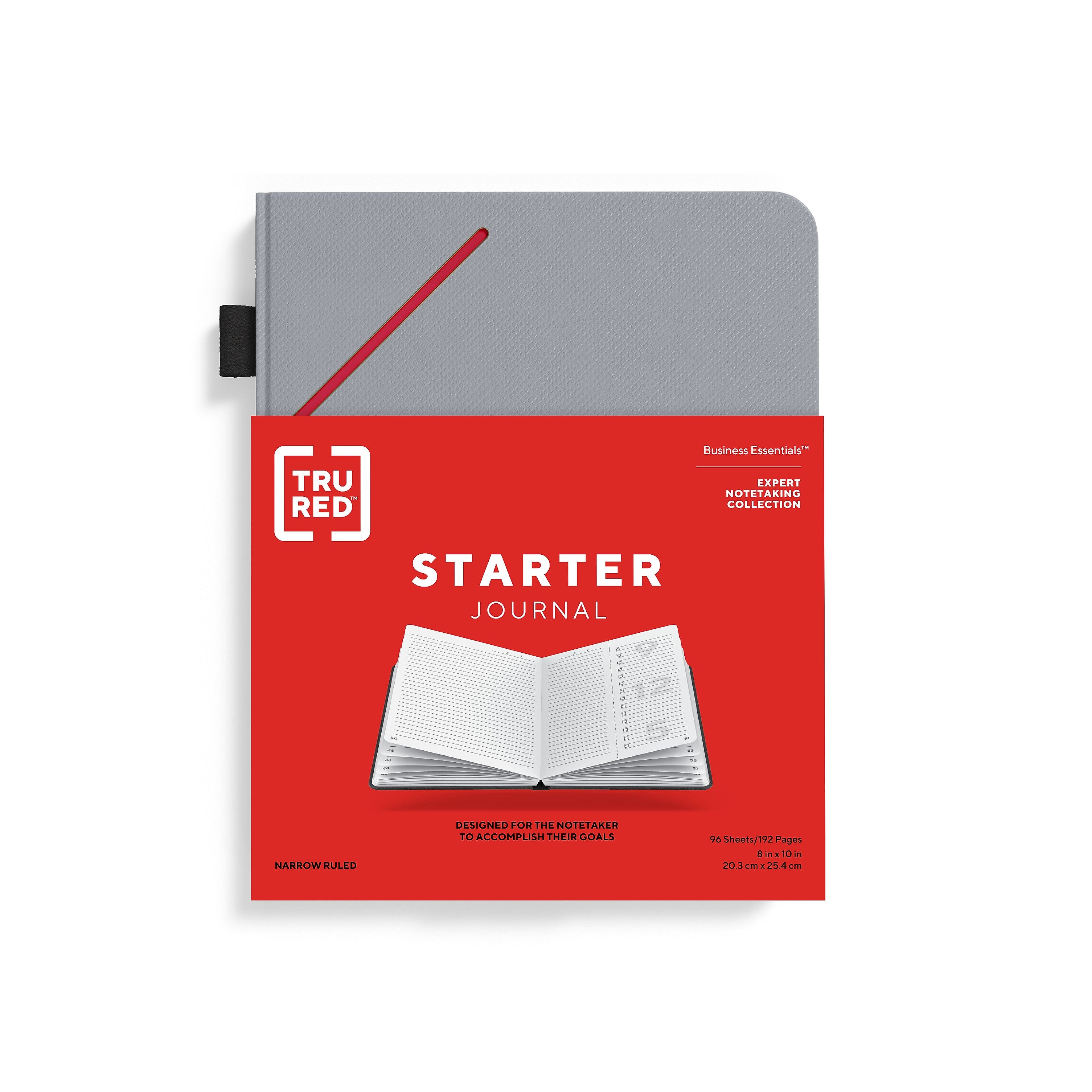 TRU RED™ Large Starter Journal, Gray