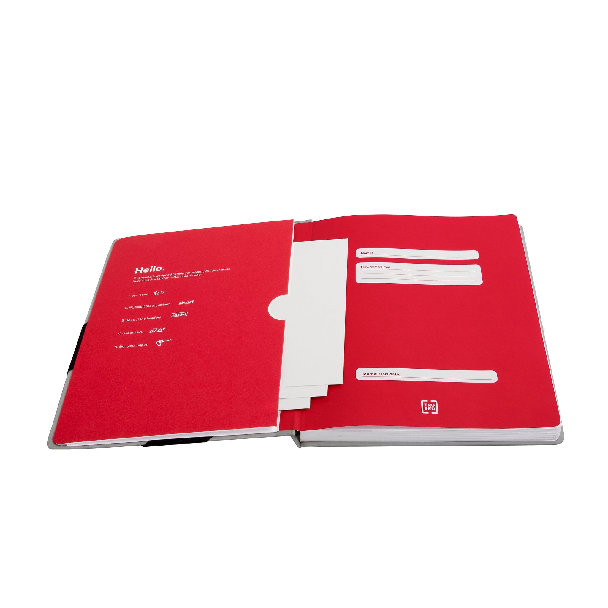TRU RED™ Large Starter Journal, Gray