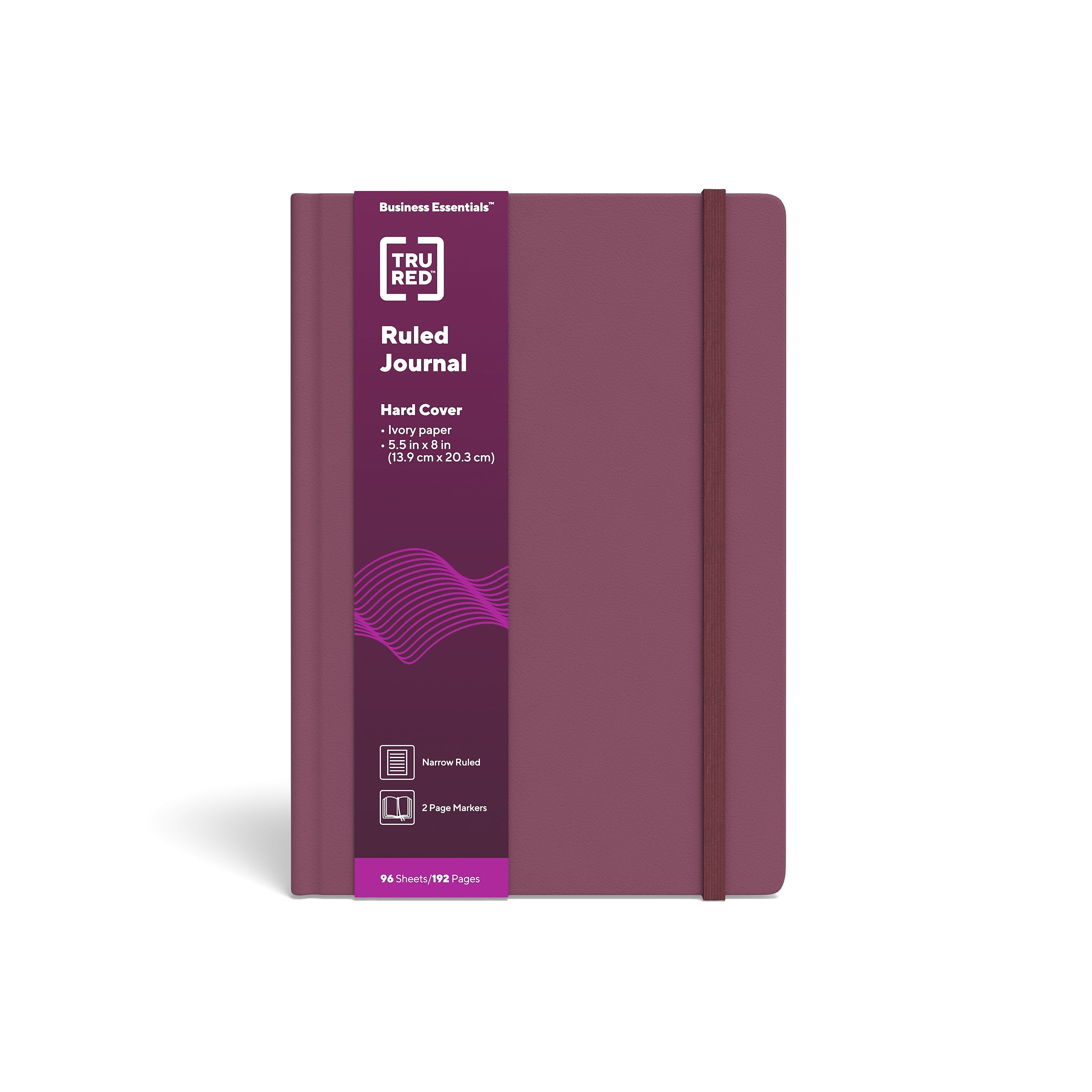 TRU RED™ Medium Hard Cover Ruled Journal, 5 1/2