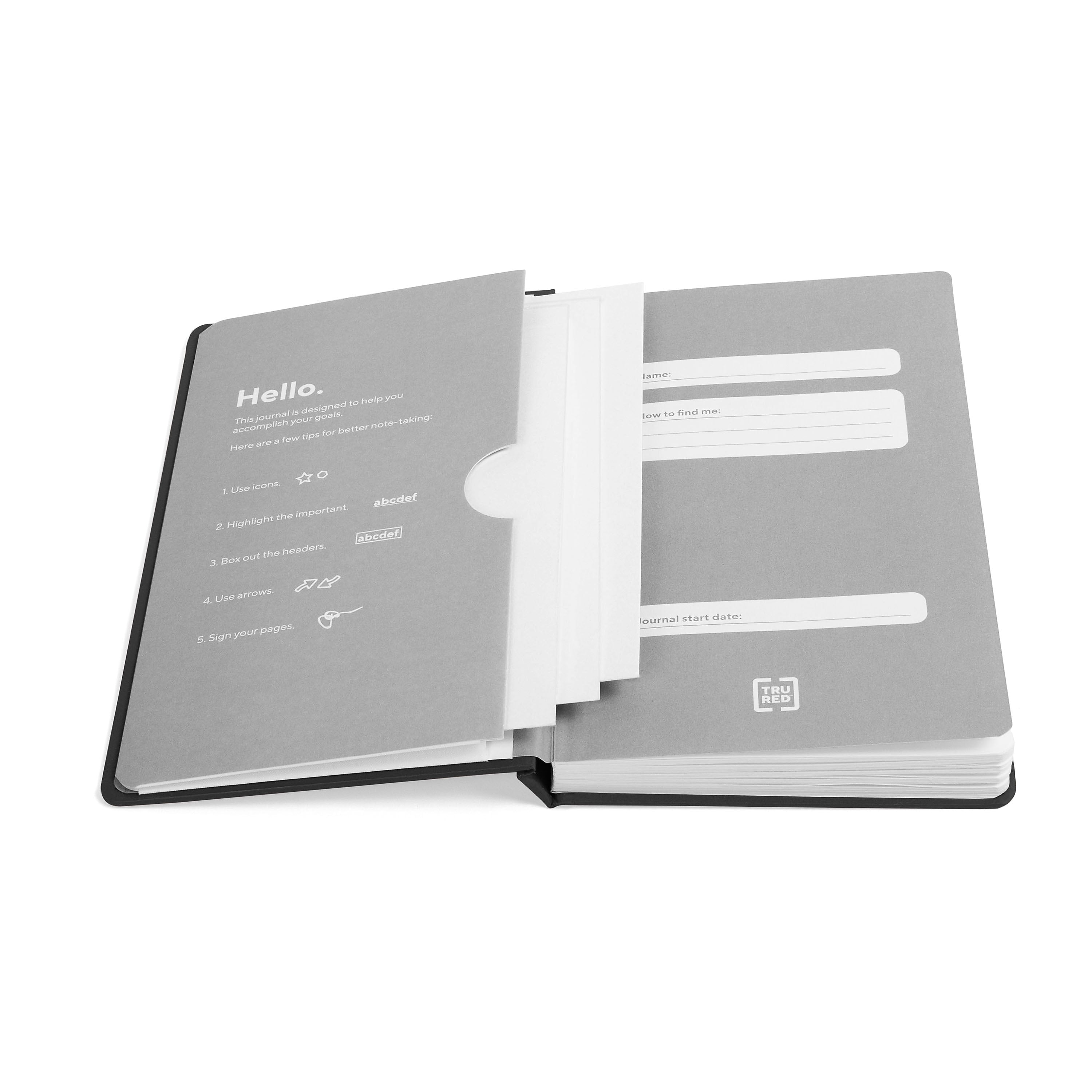 TRU RED™ Medium Starter Journal, Black