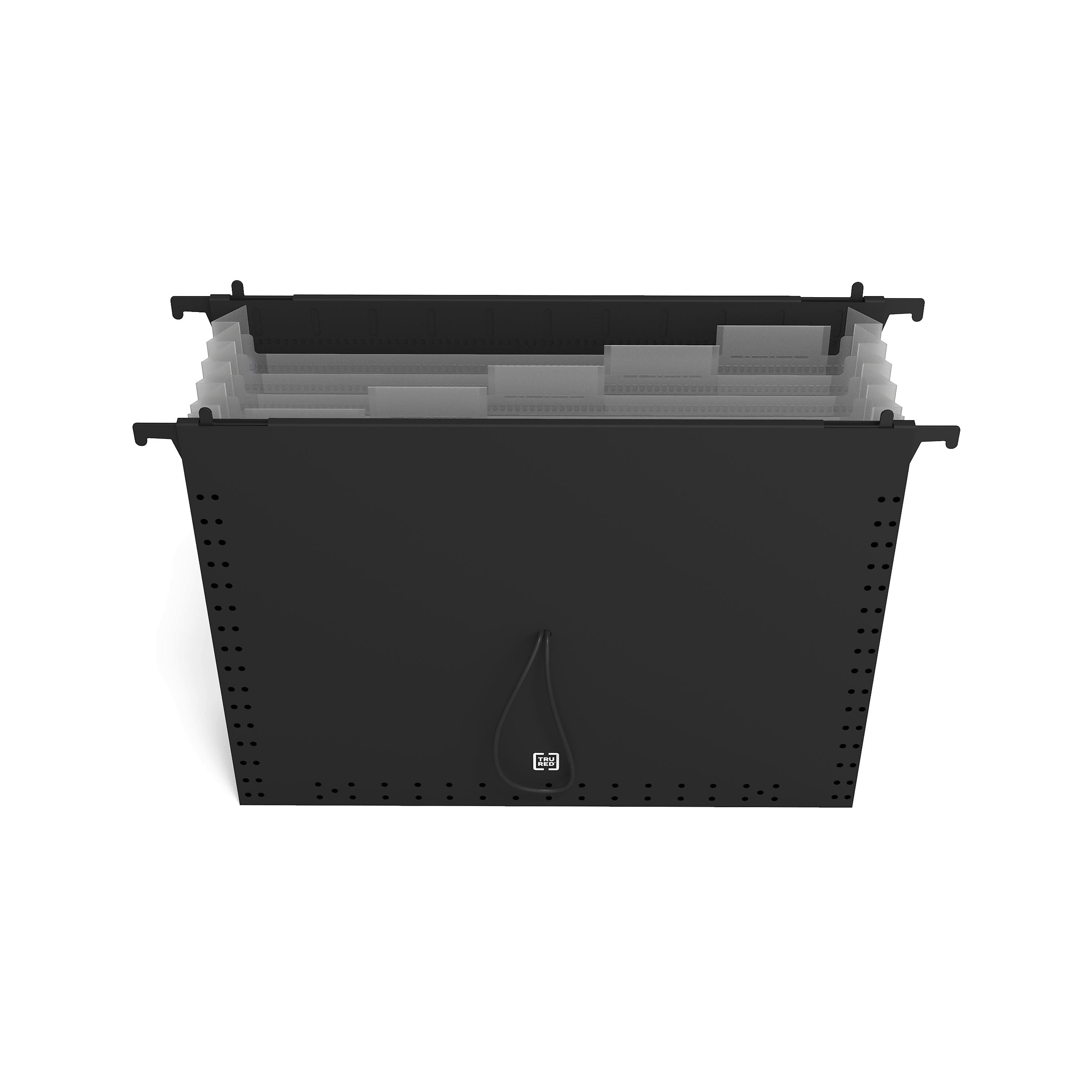 TRU RED™ Moisture Resistant Hanging File Folder, Letter Size, Black