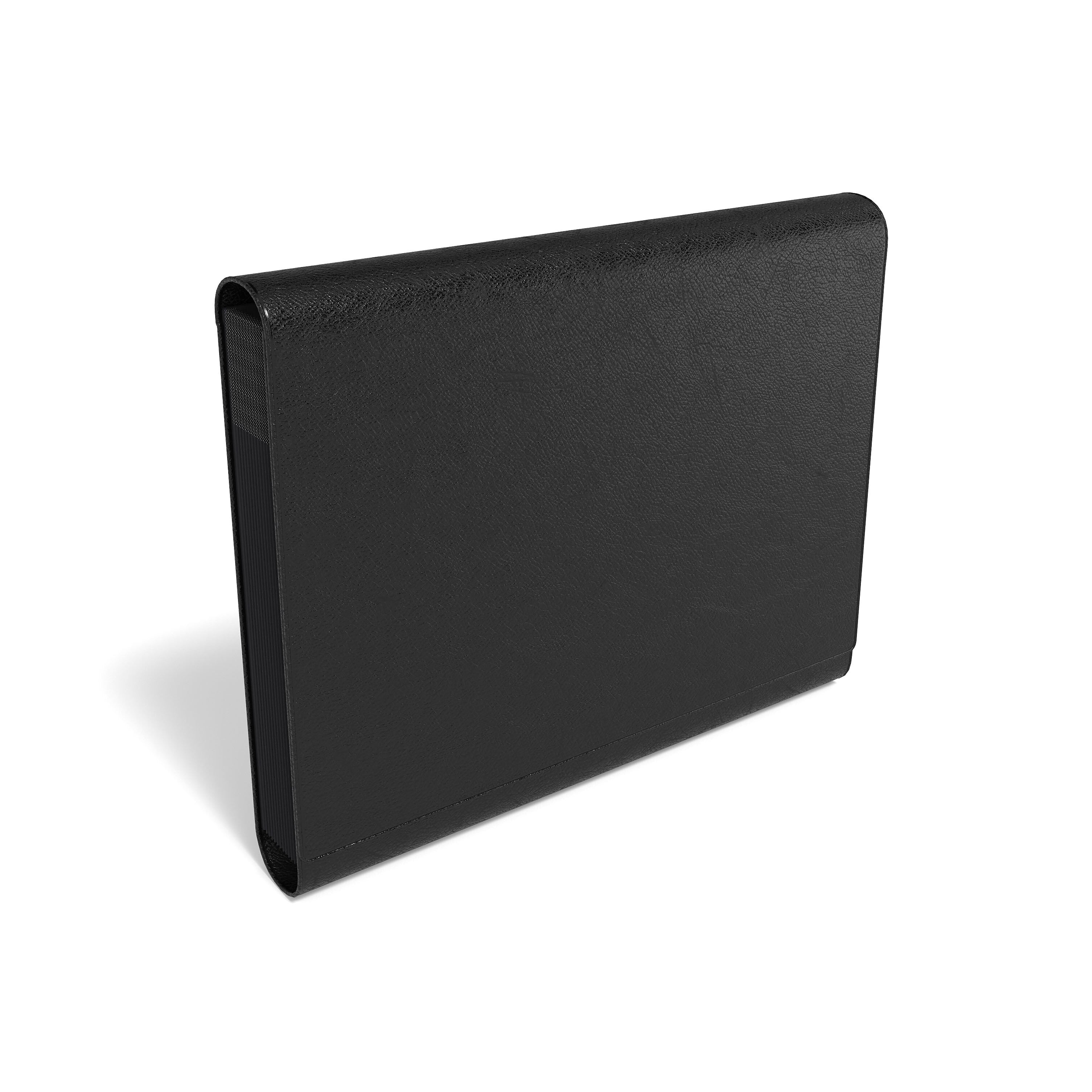 TRU RED™ Moisture Resistant Reinforced Faux Leather Accordion File, 13-Pocket, Letter Size, Black