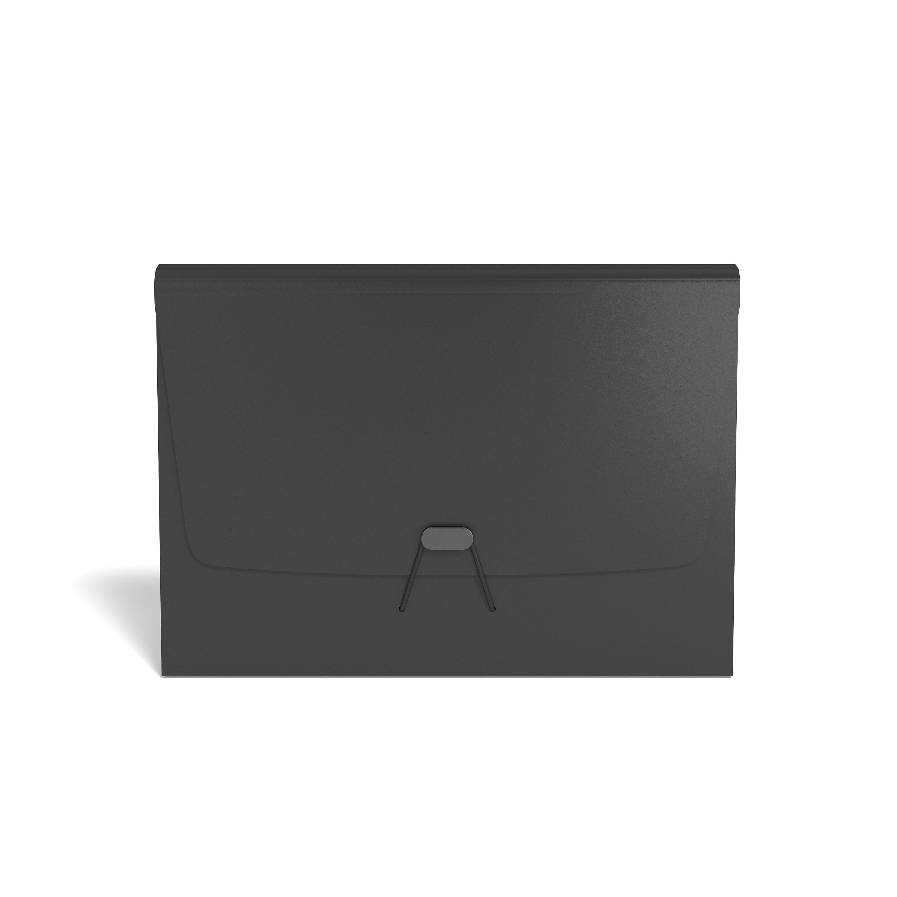 TRU RED™ Moisture Resistant Reinforced Plastic Accordion File, 13-Pocket, Letter Size, Black