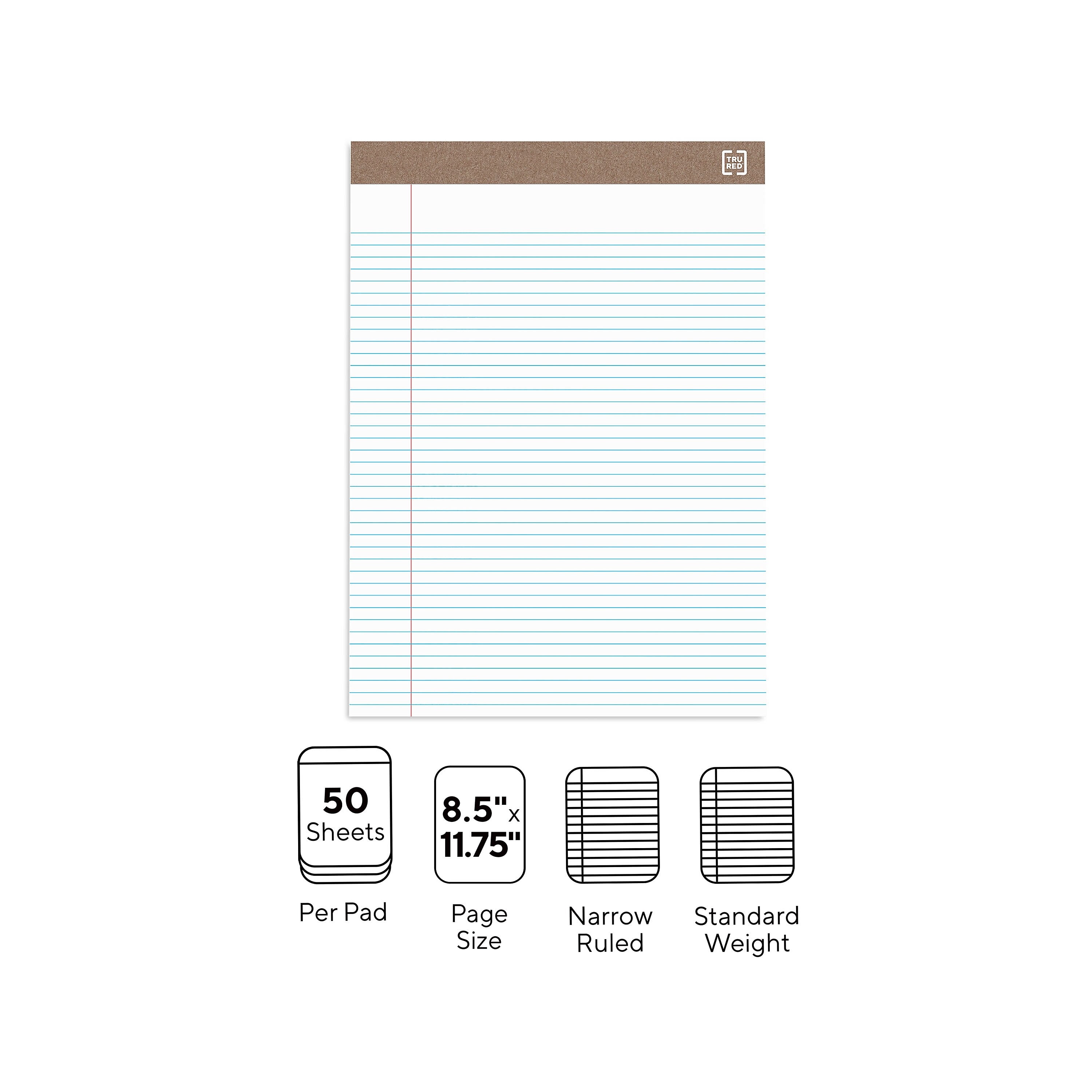 TRU RED™ Notepad, 8.5