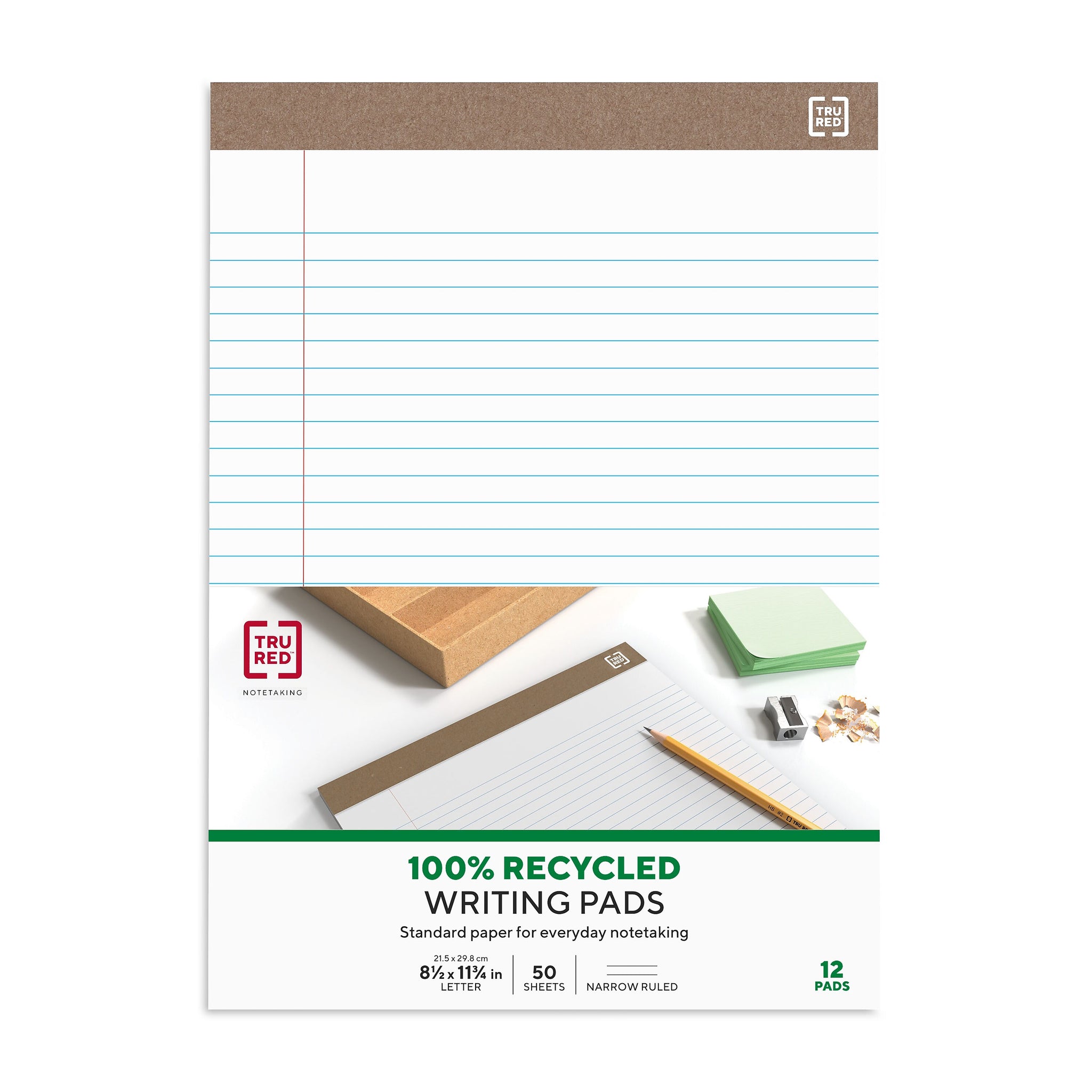 TRU RED™ Notepad, 8.5