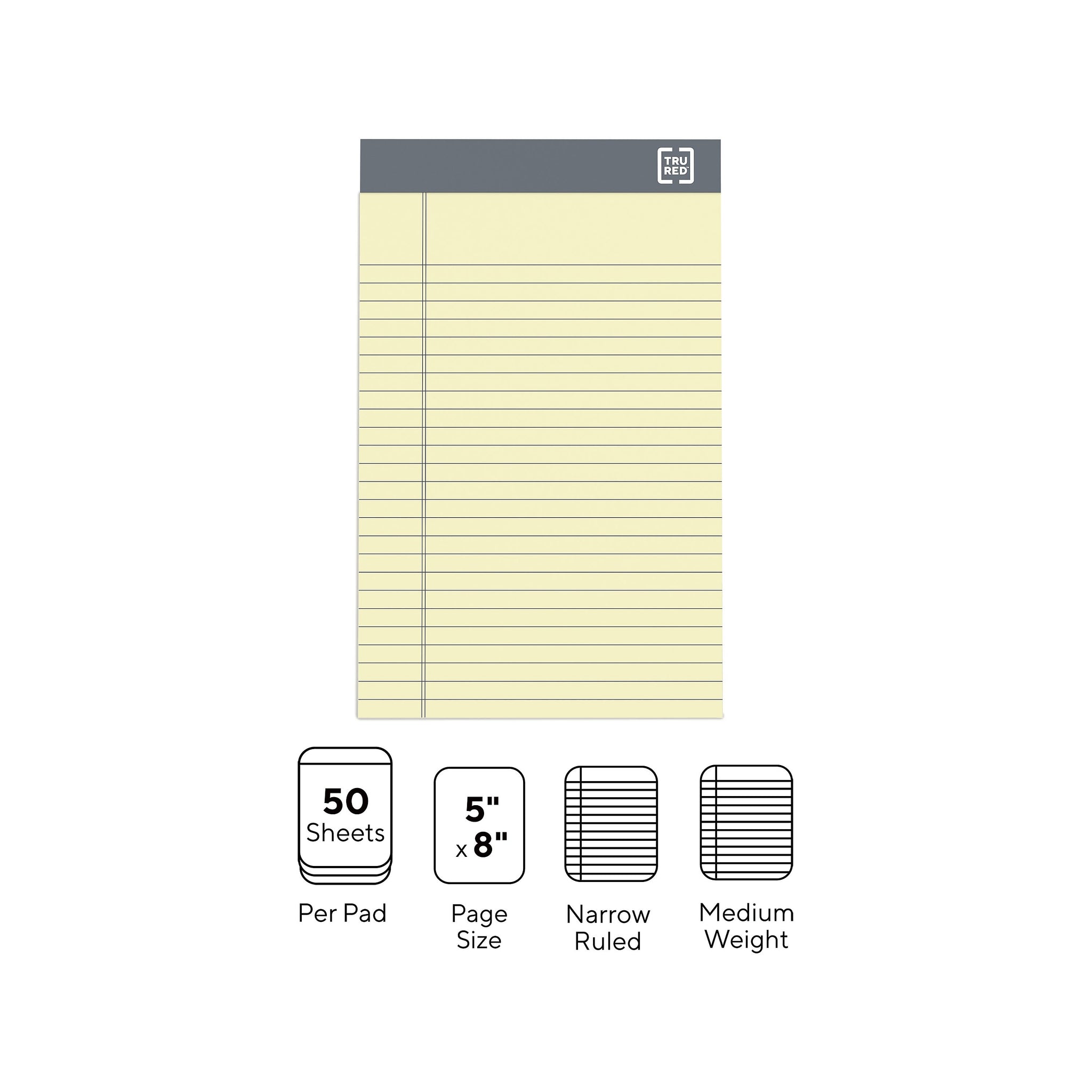 TRU RED™ Notepads, 5