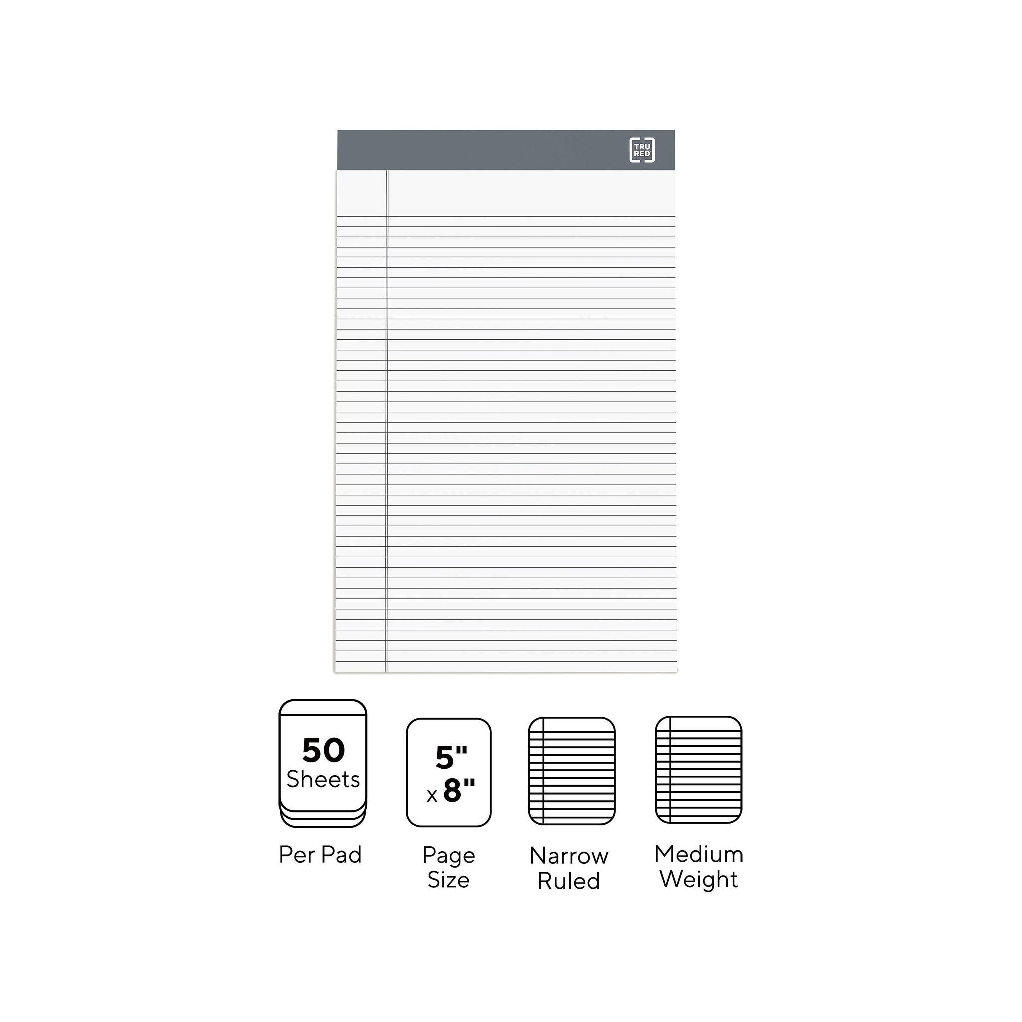 TRU RED™ Notepads, 5