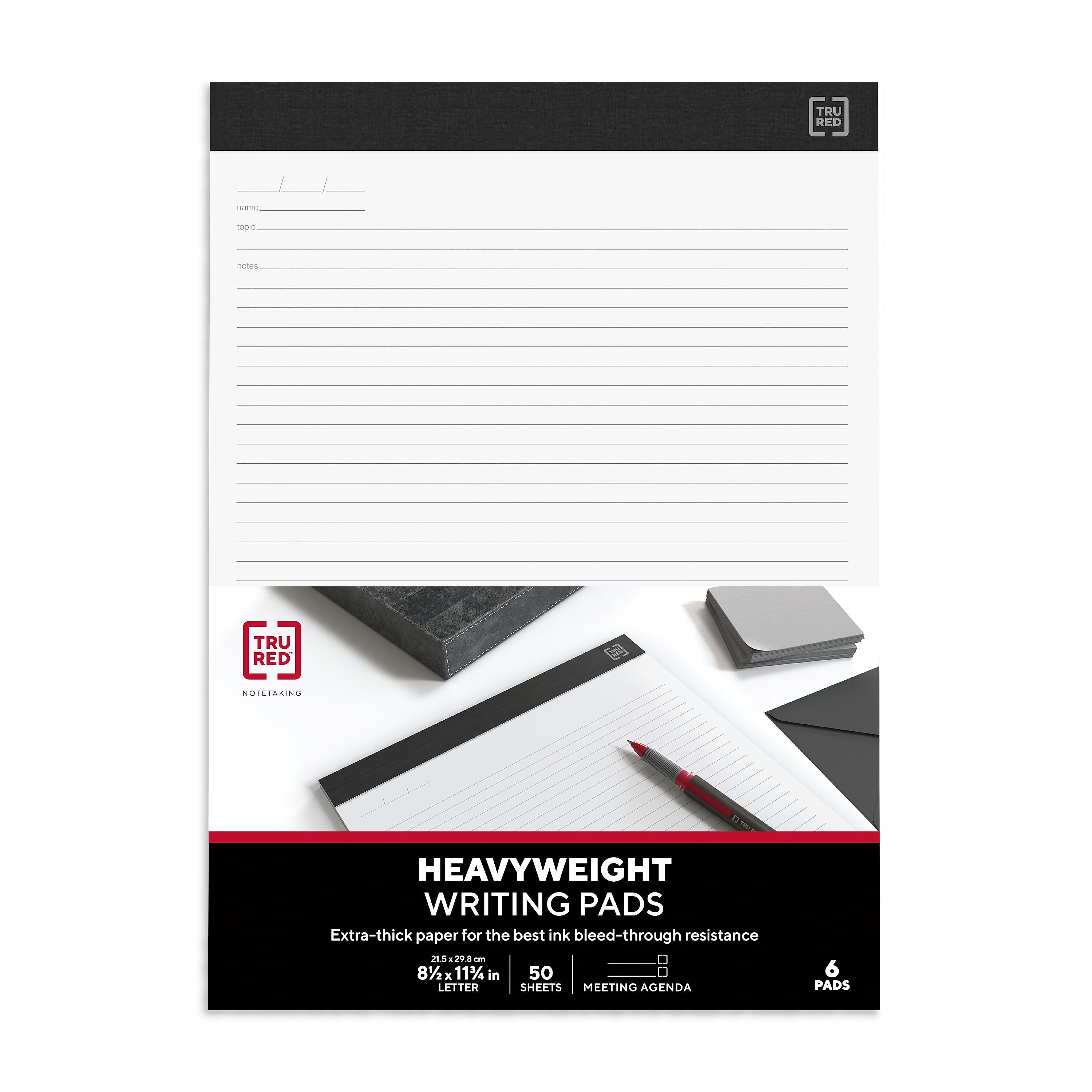 TRU RED™ Notepads, 8.5
