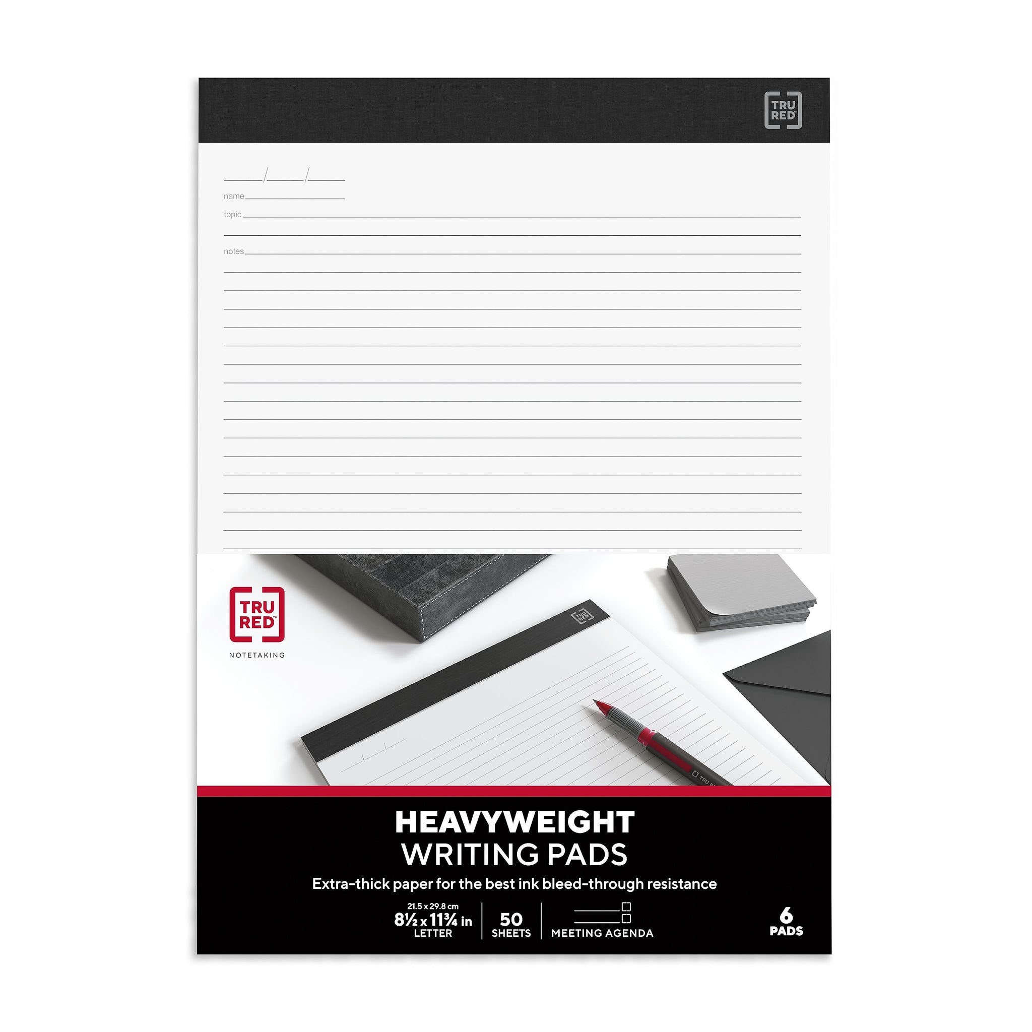 TRU RED™ Notepads, 8.5