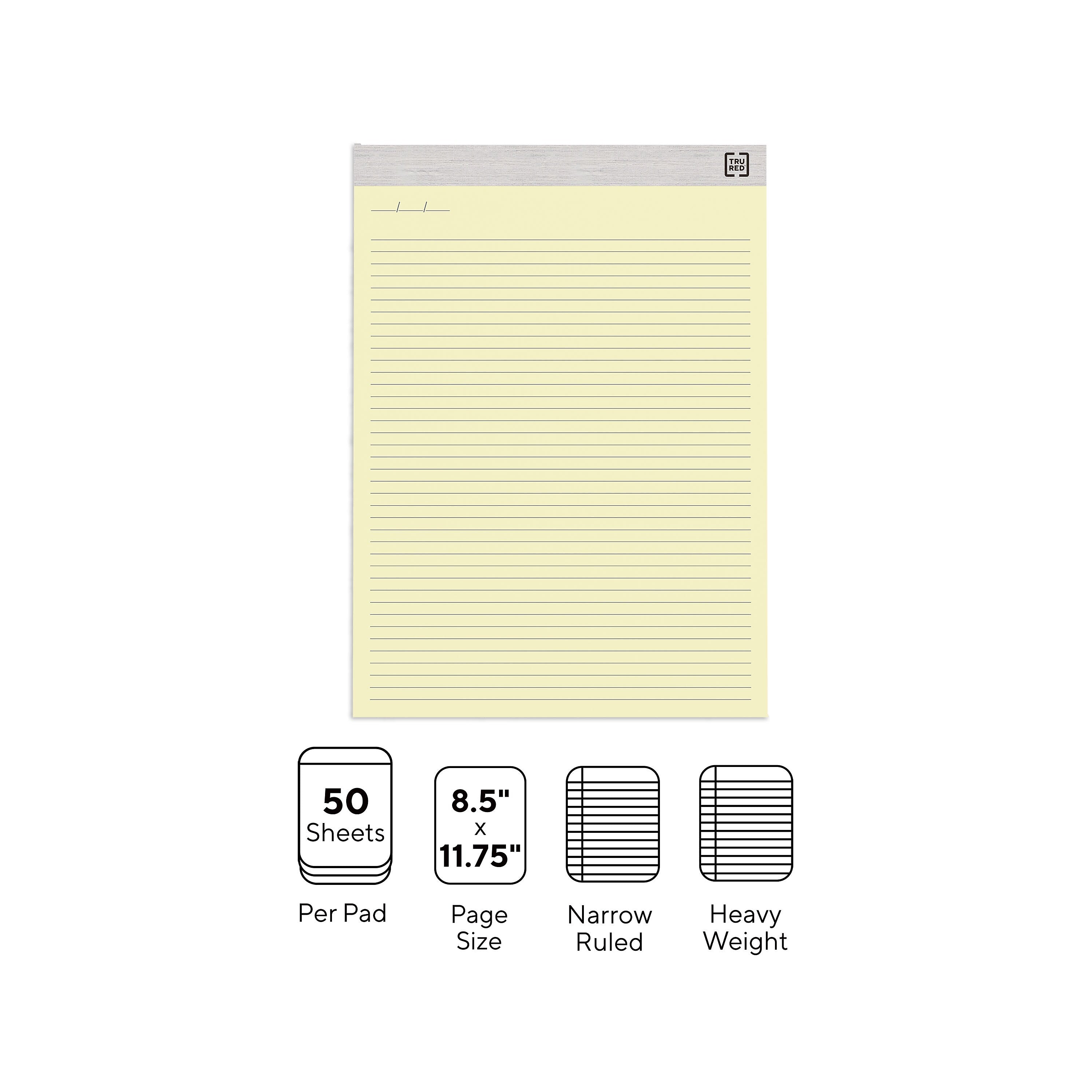 TRU RED™ Notepads, 8.5
