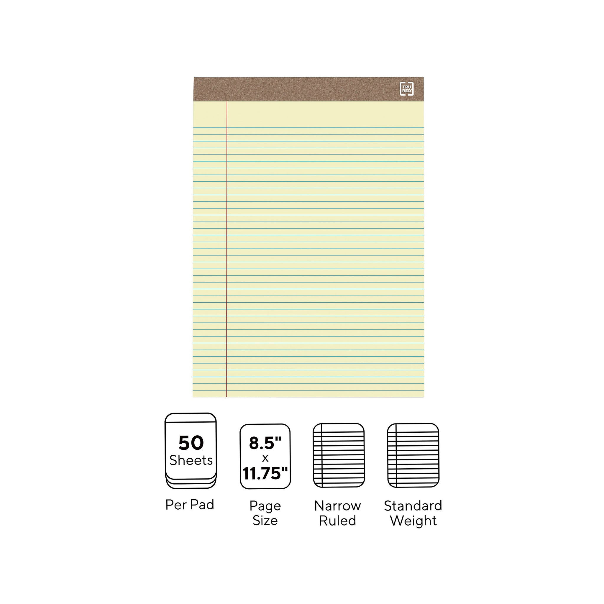 TRU RED™ Notepads, 8.5