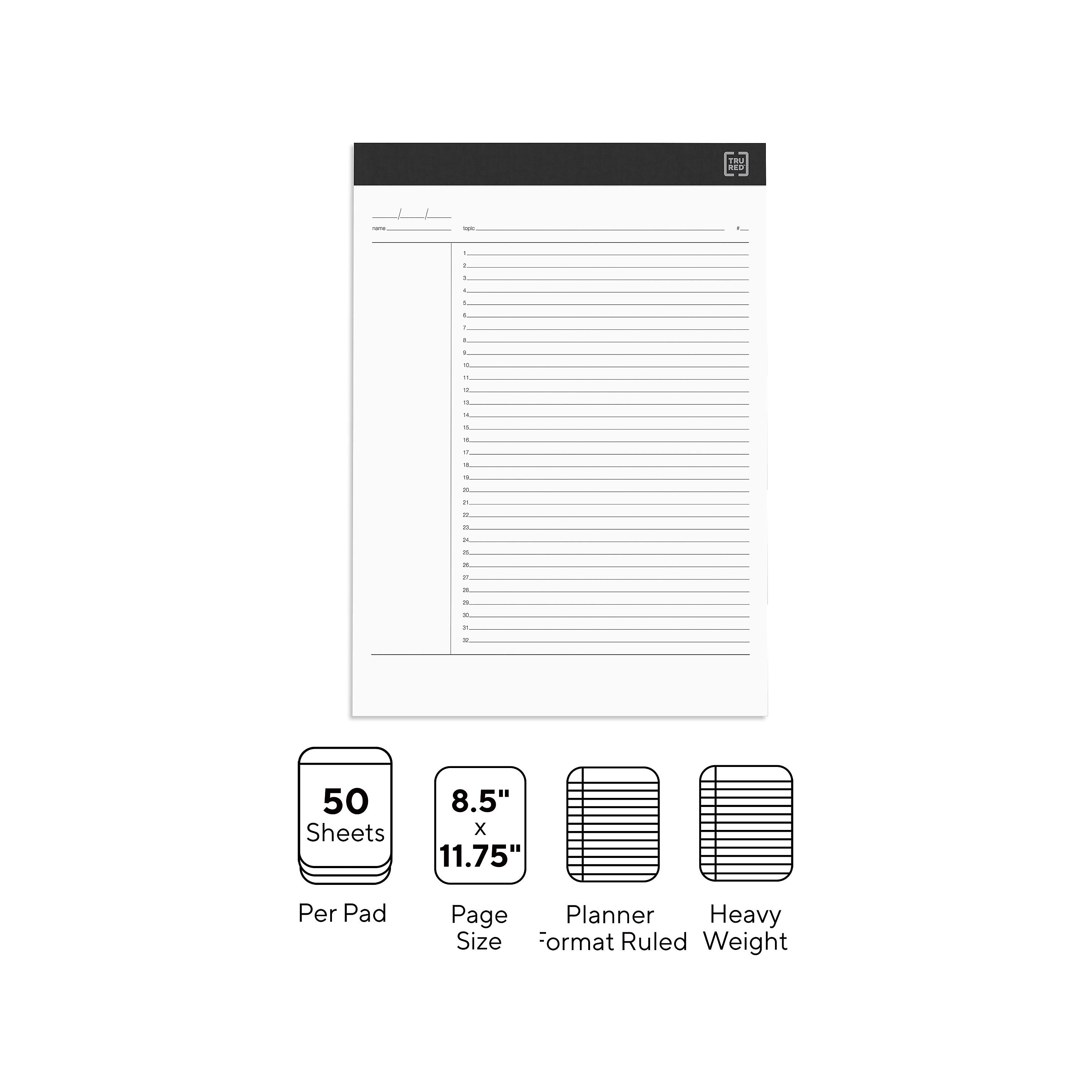 TRU RED™ Notepads, 8.5