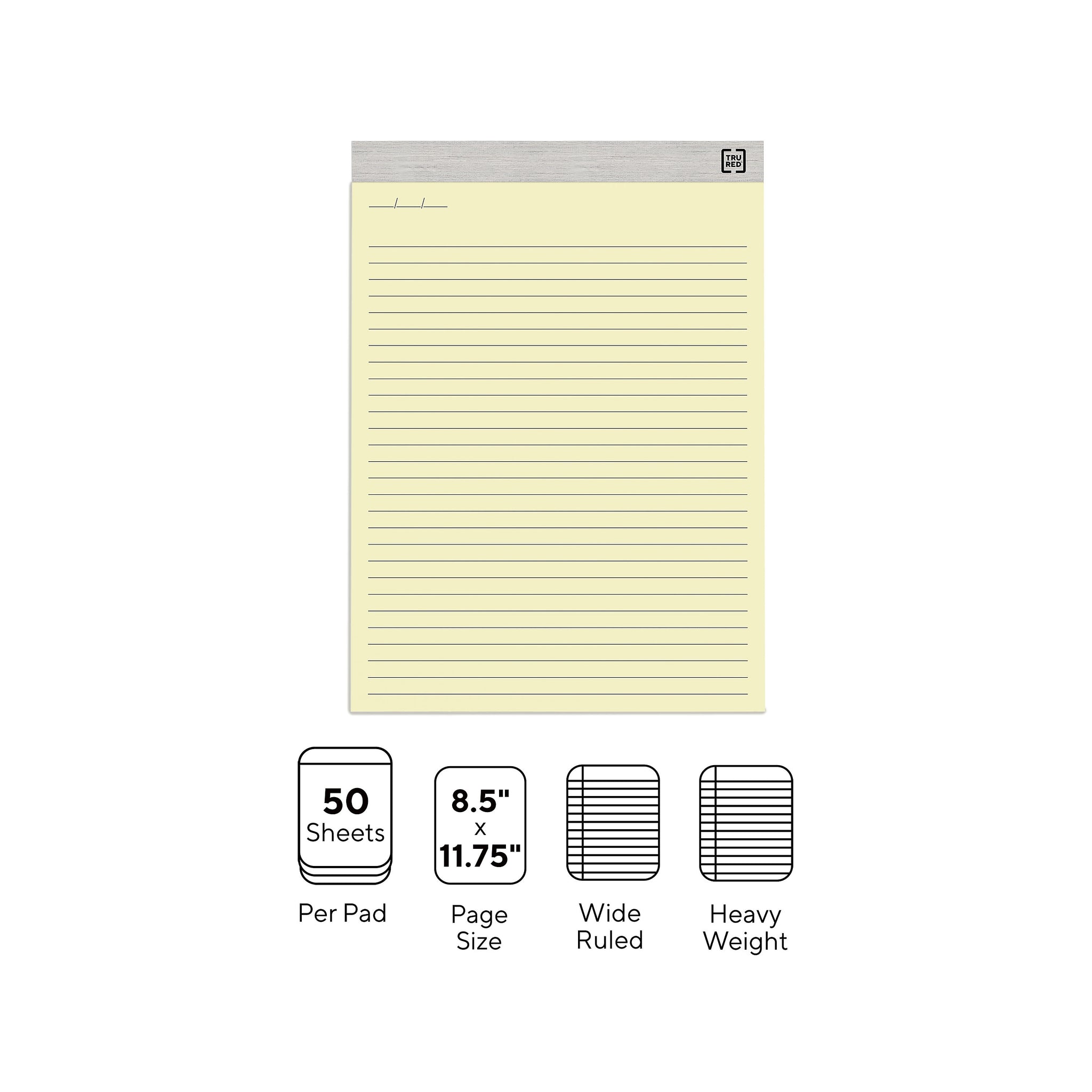 TRU RED™ Notepads, 8.5