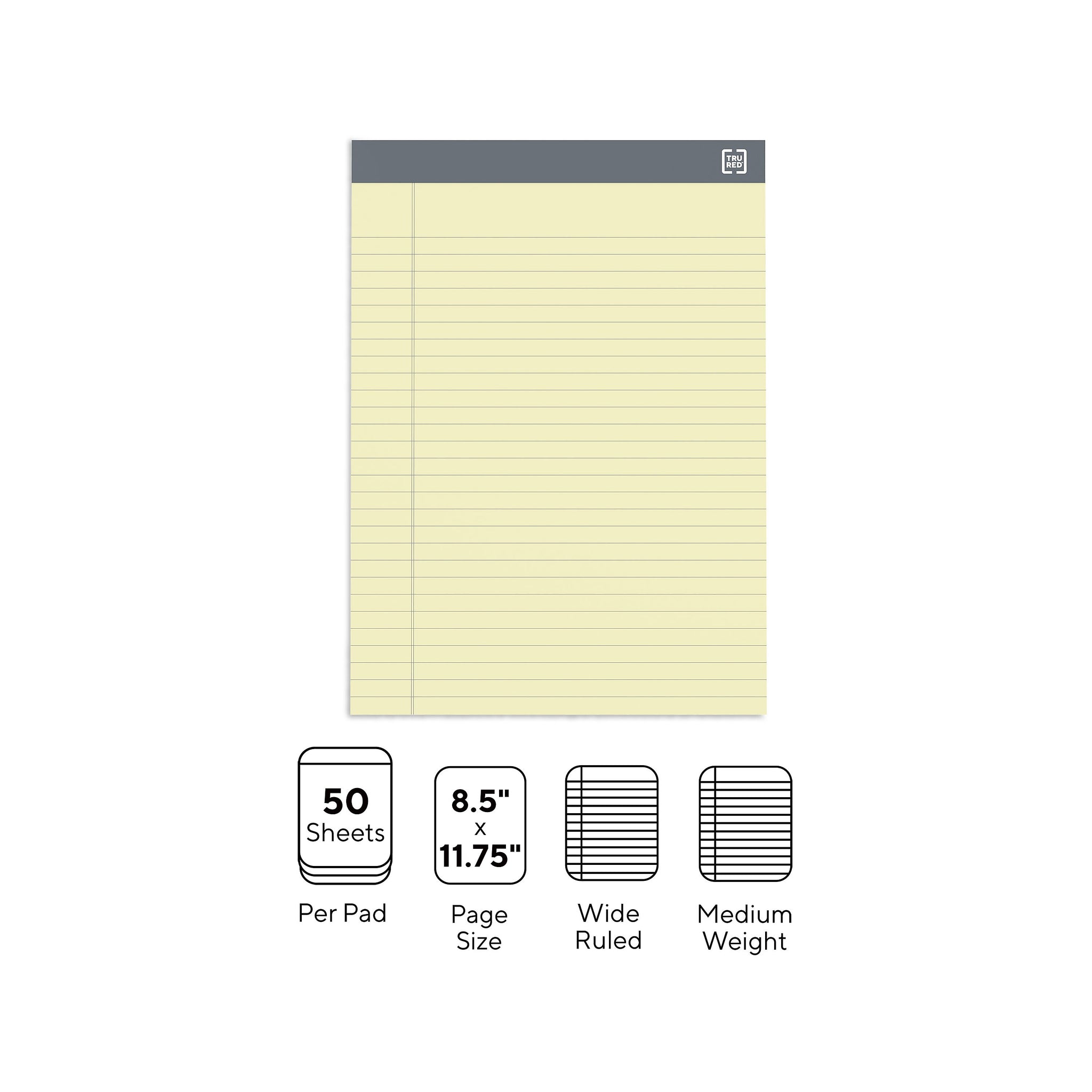 TRU RED™ Notepads, 8.5