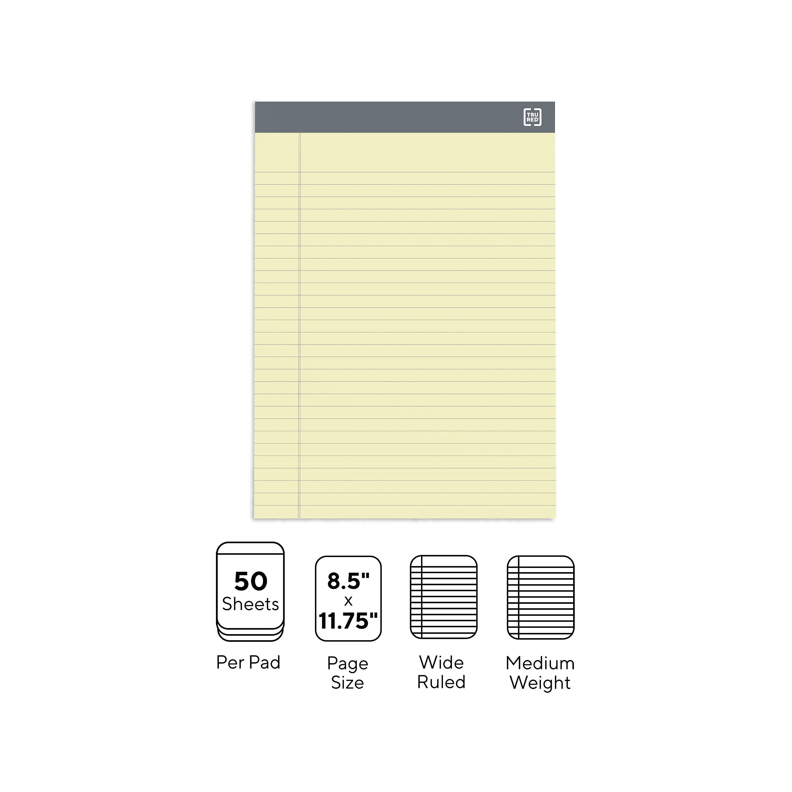 TRU RED™ Notepads, 8.5