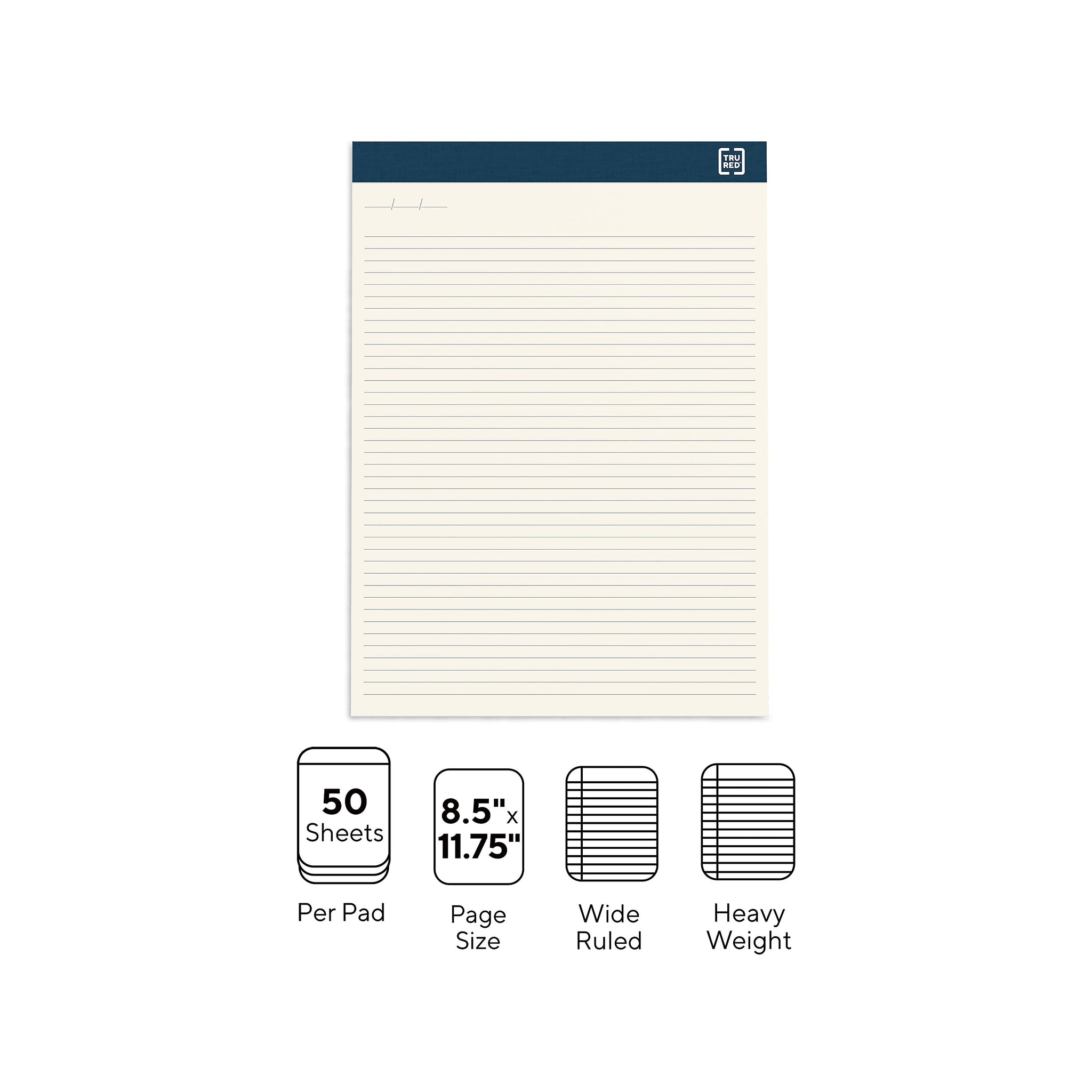 TRU RED™ Notepads, 8.5