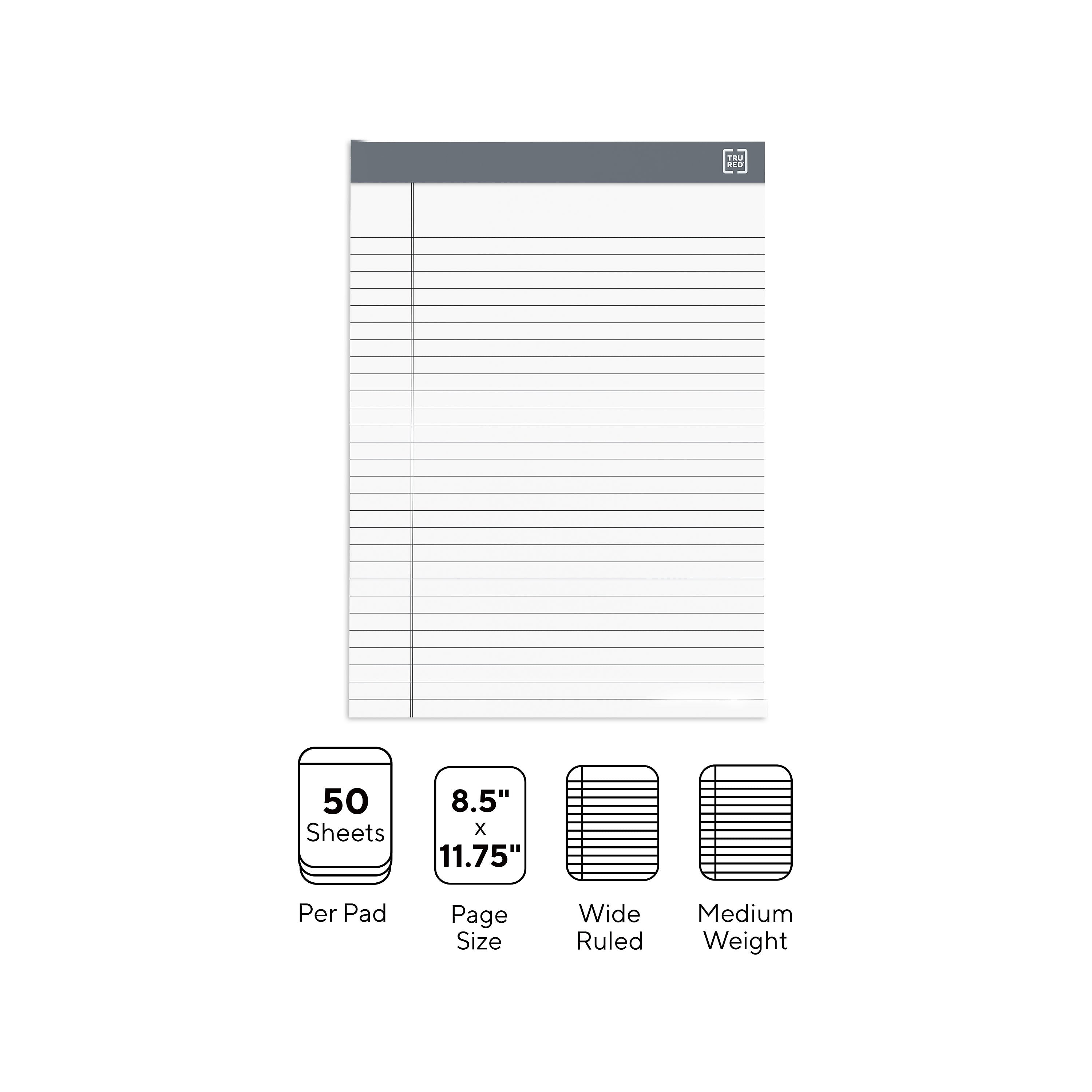 TRU RED™ Notepads, 8.5