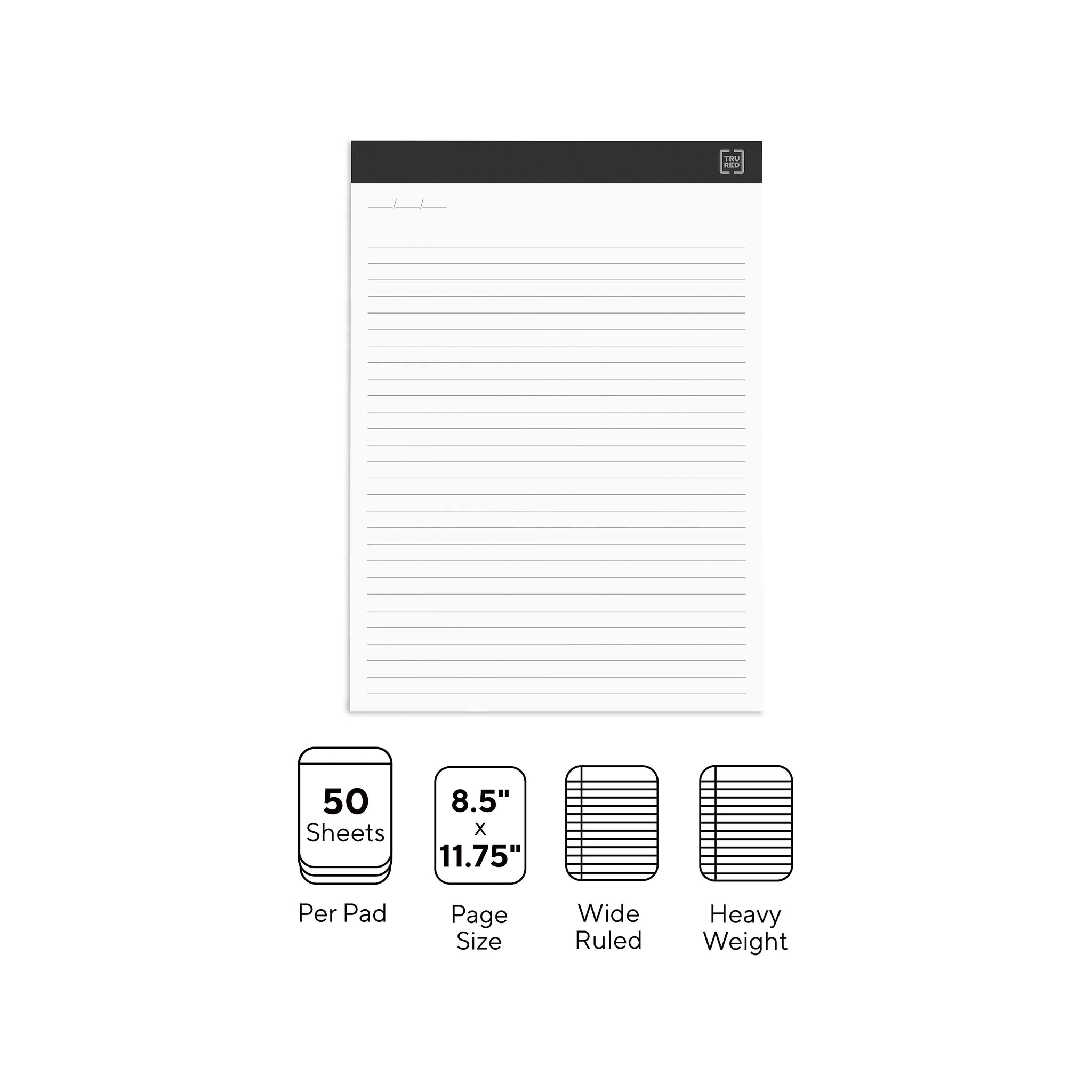 TRU RED™ Notepads, 8.5