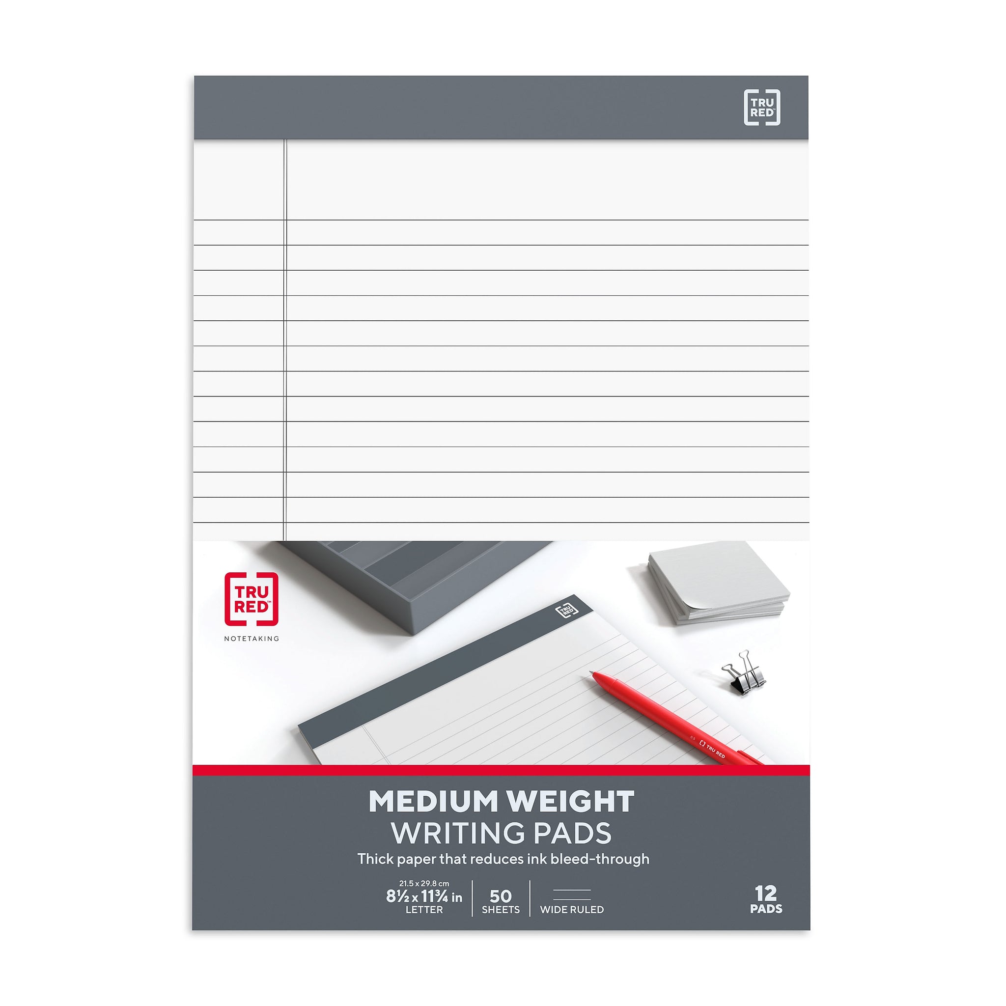 TRU RED™ Notepads, 8.5