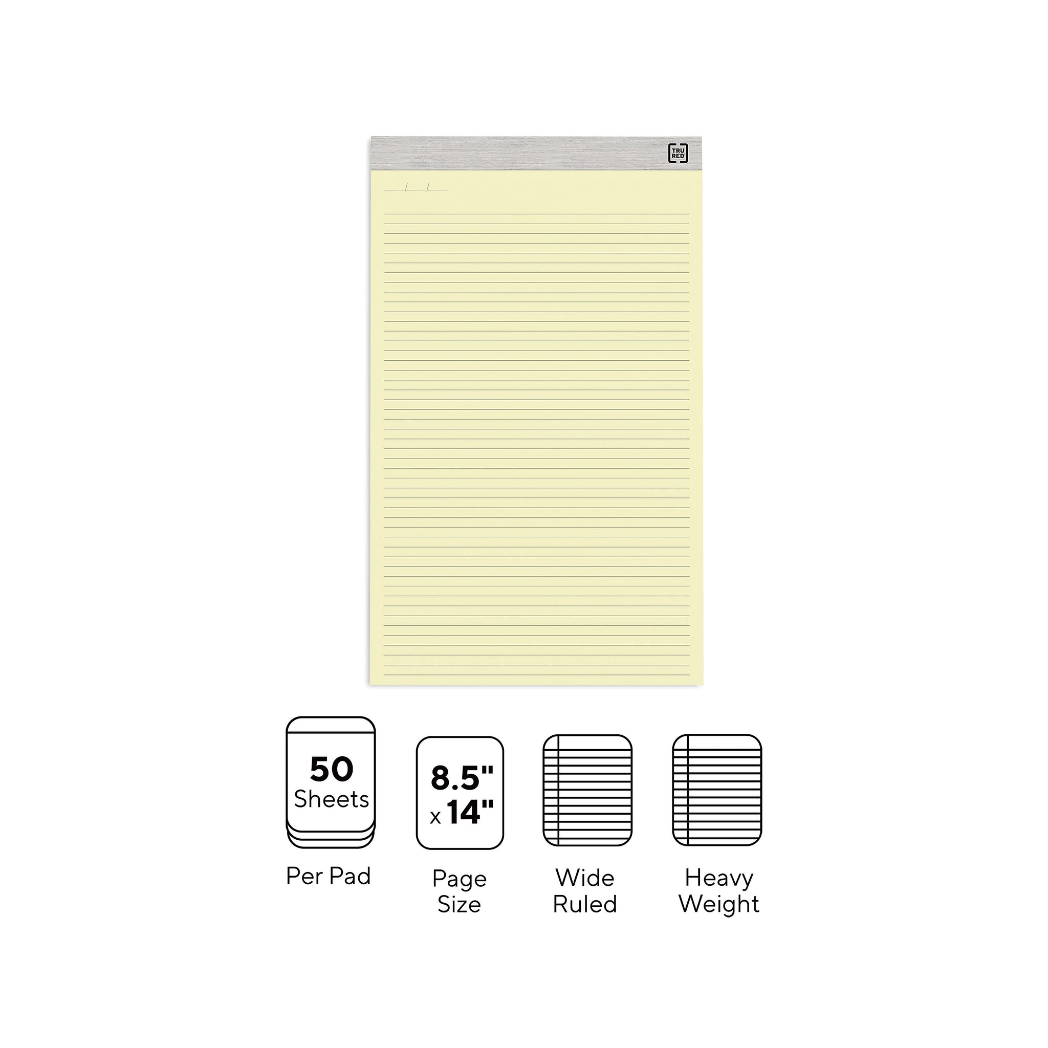 TRU RED™ Notepads, 8.5