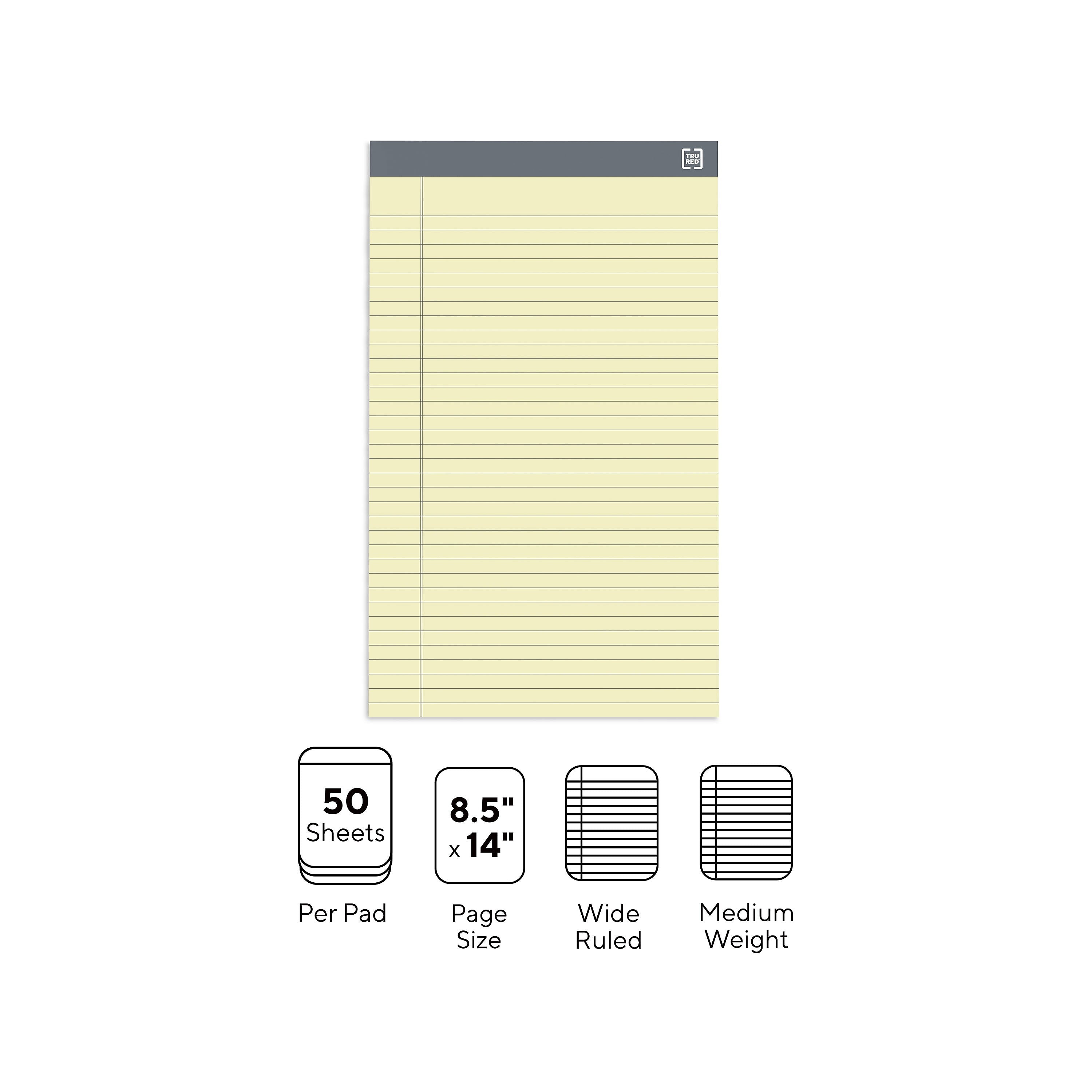 TRU RED™ Notepads, 8.5