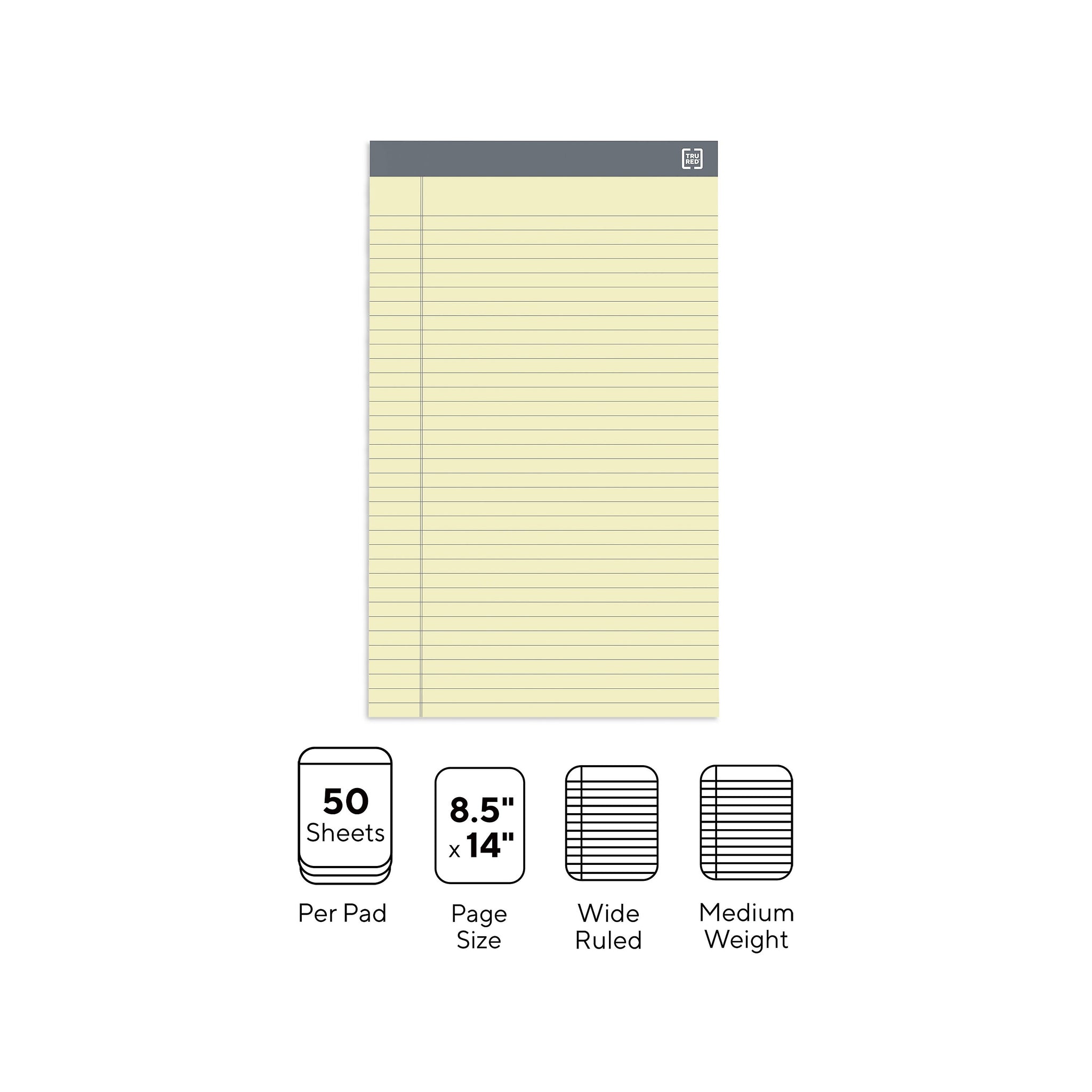 TRU RED™ Notepads, 8.5