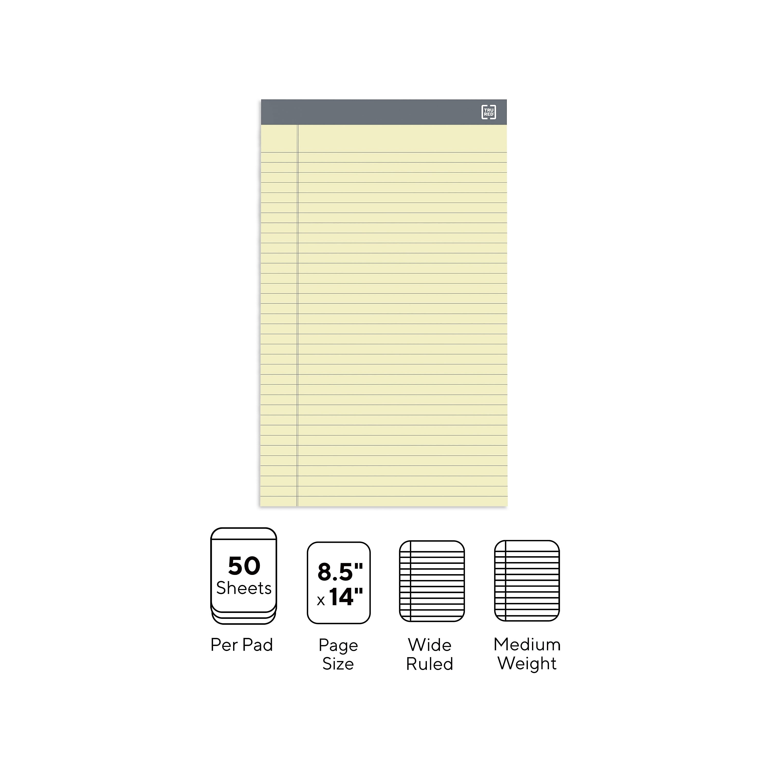TRU RED™ Notepads, 8.5