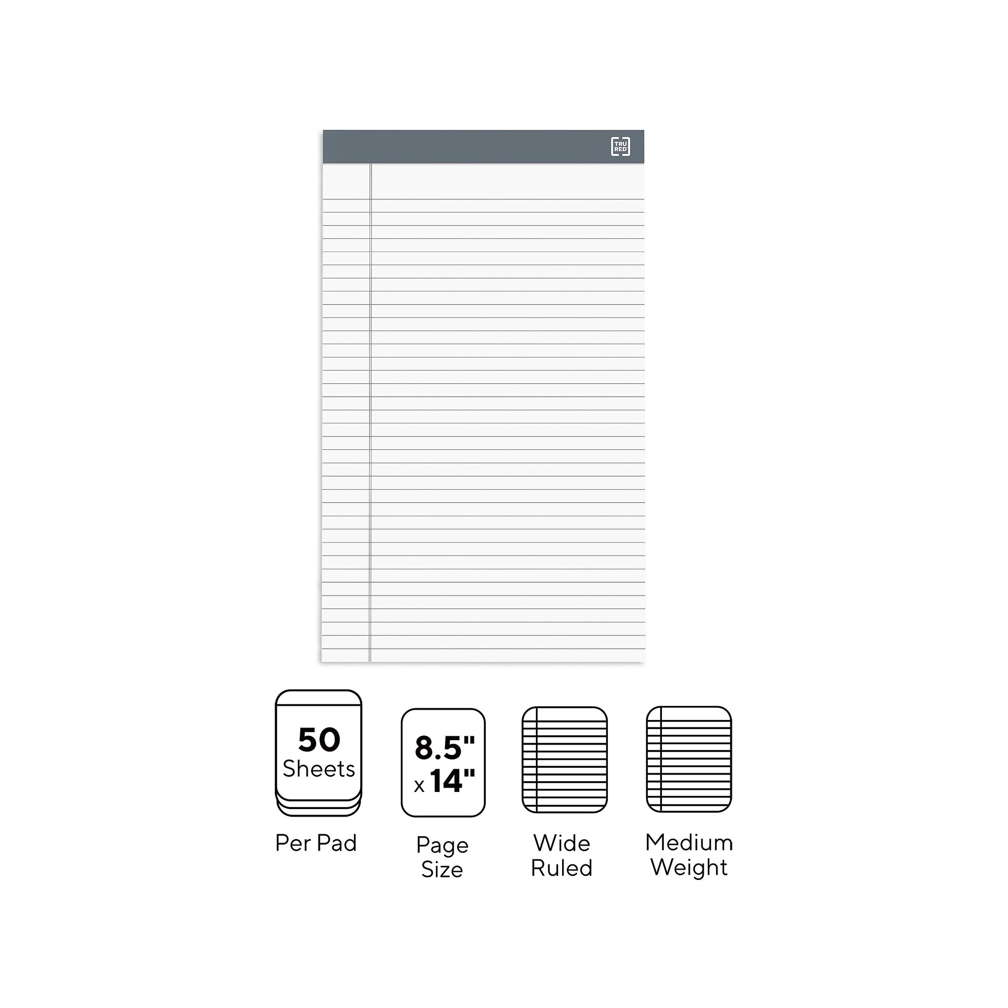 TRU RED™ Notepads, 8.5