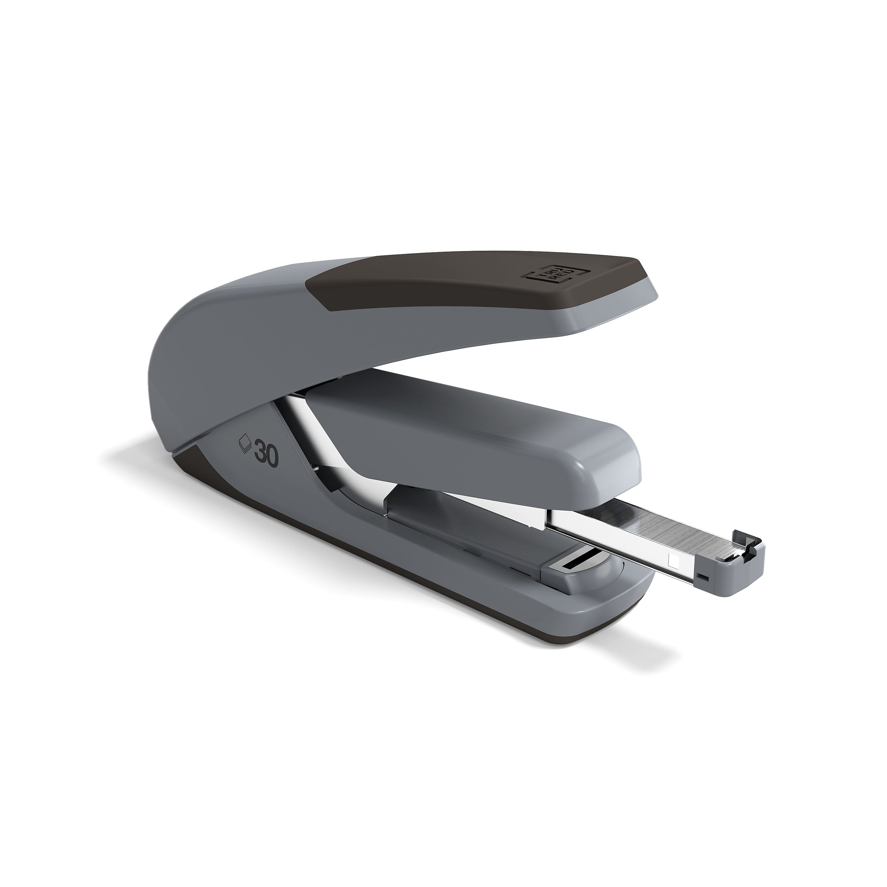 TRU RED™ One-Touch DX-4 Desktop Stapler, 30-Sheet Capacity, Black/Gray