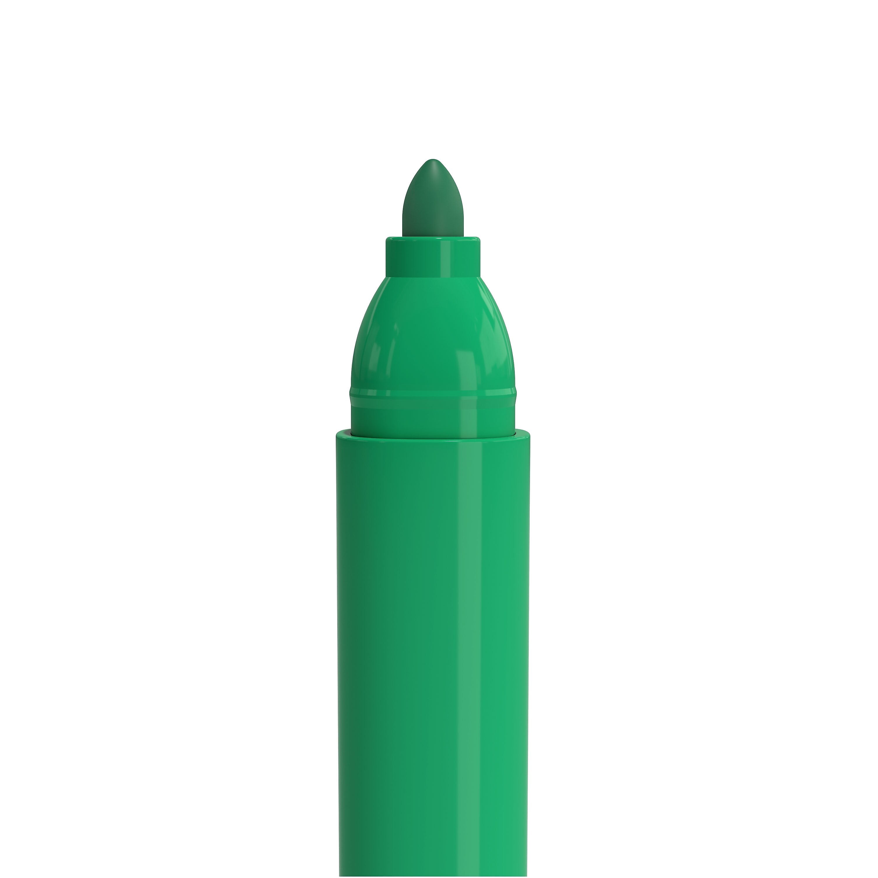 TRU RED™ Pen Permanent Markers, Fine Tip, Green, 12/Pack