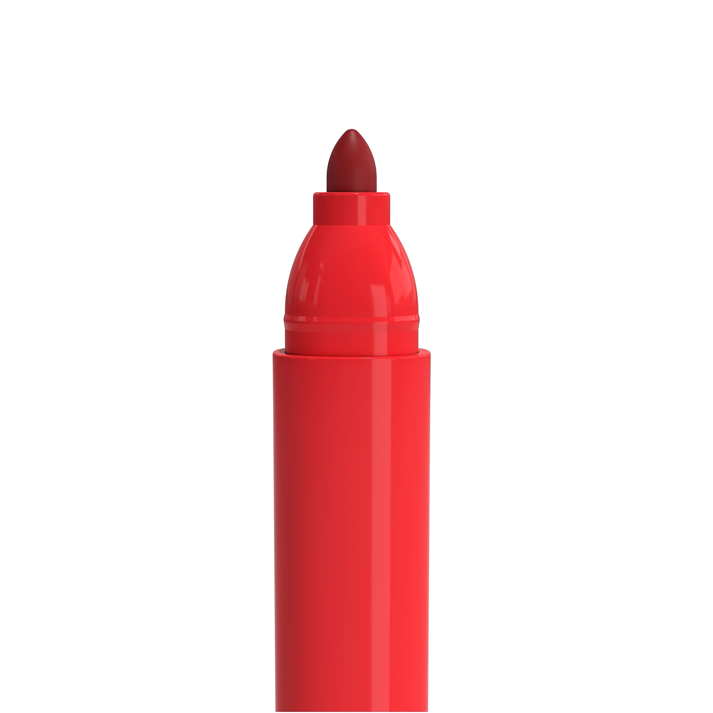 TRU RED™ Pen Permanent Markers, Fine Tip, Red, 12/Pack
