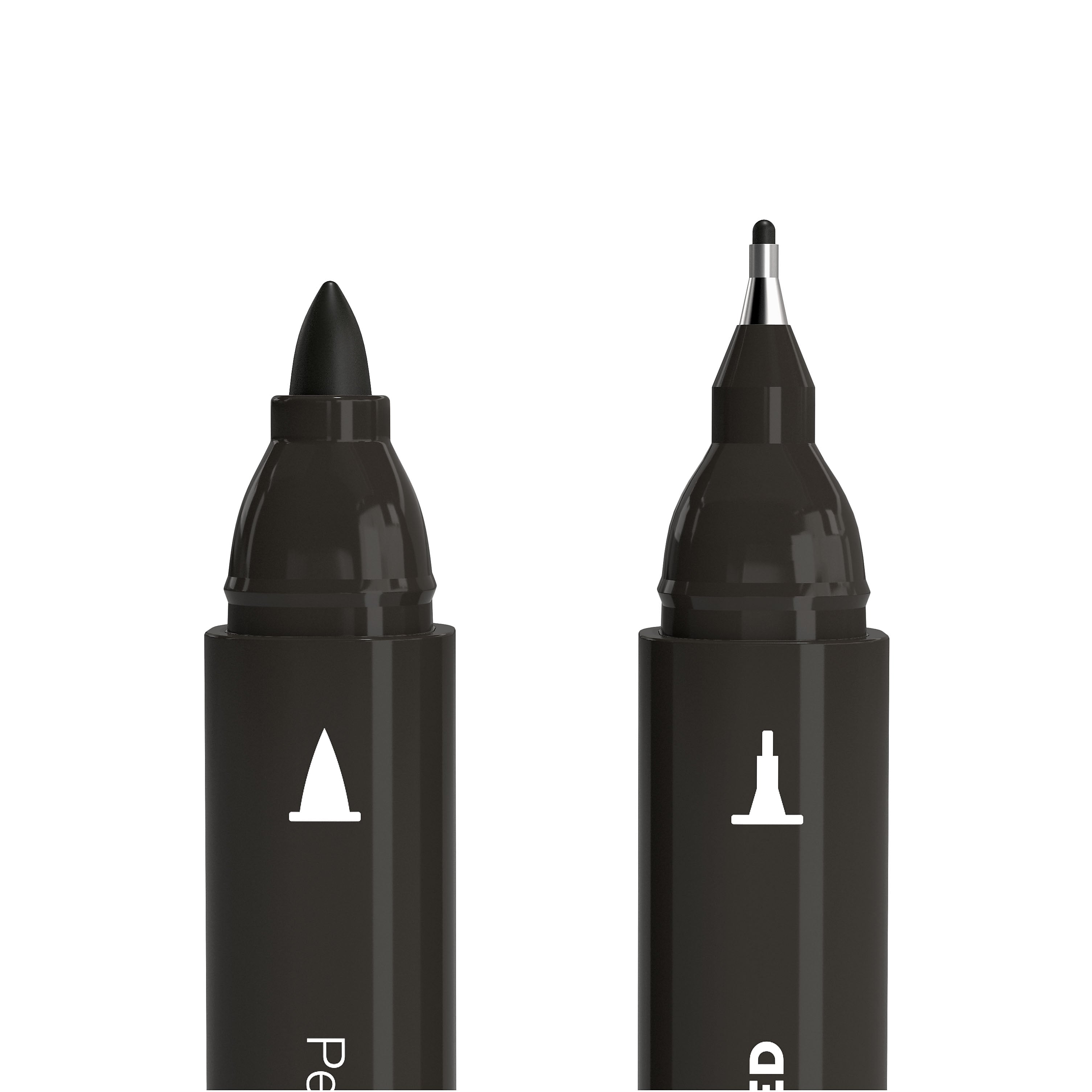 TRU RED™ Pen Permanent Markers, Twin Tip, Black, 12/Pack