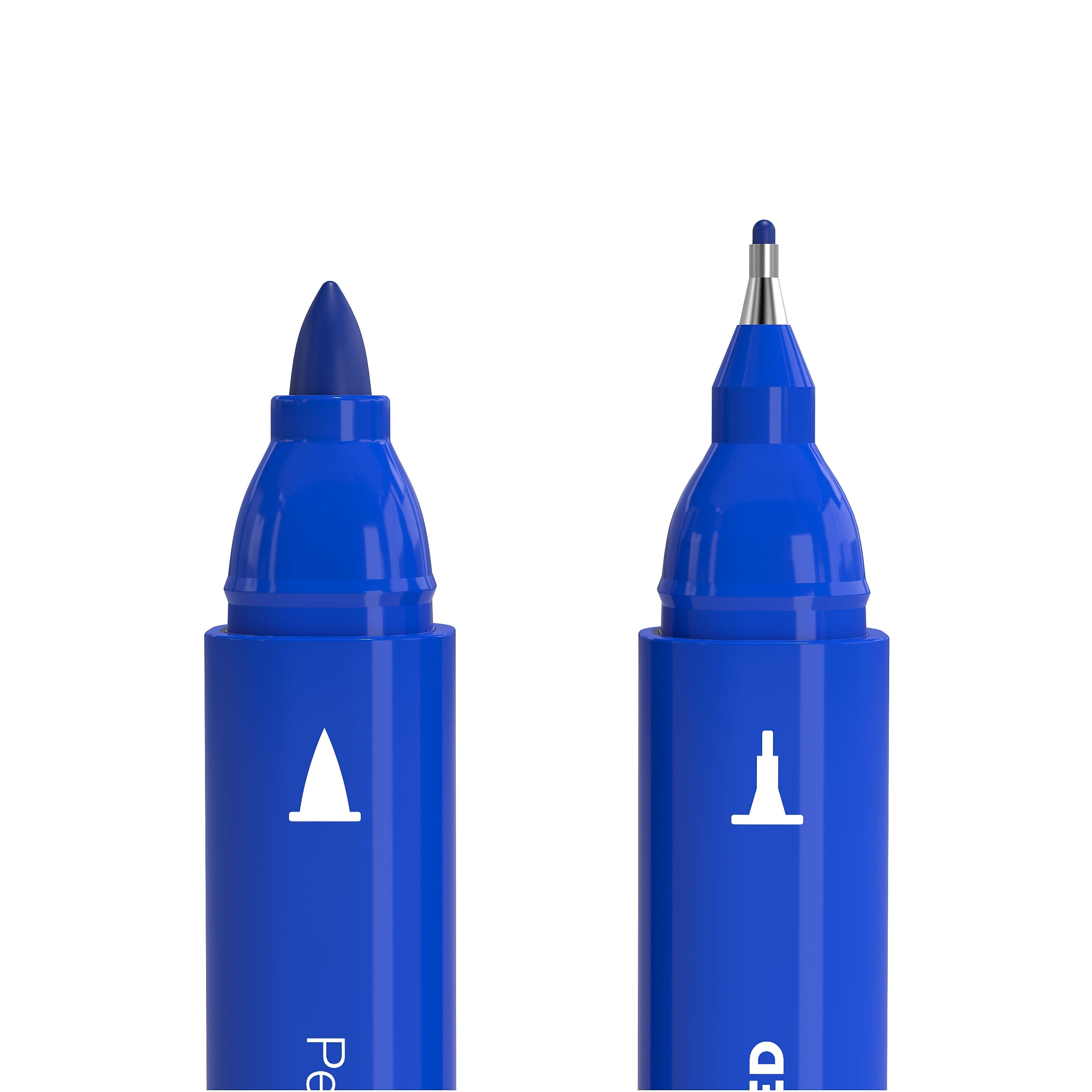 TRU RED™ Pen Permanent Markers, Twin Tip, Blue, 12/Pack