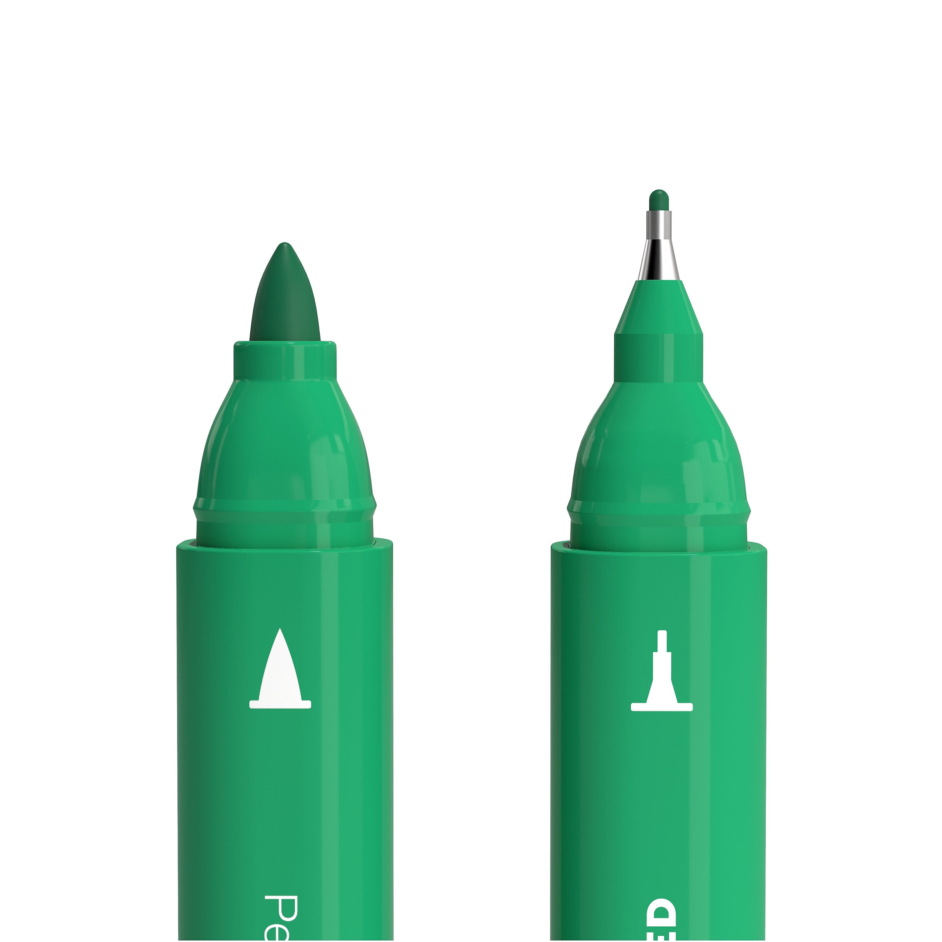 TRU RED™ Pen Permanent Markers, Twin Tip, Green, 12/Pack