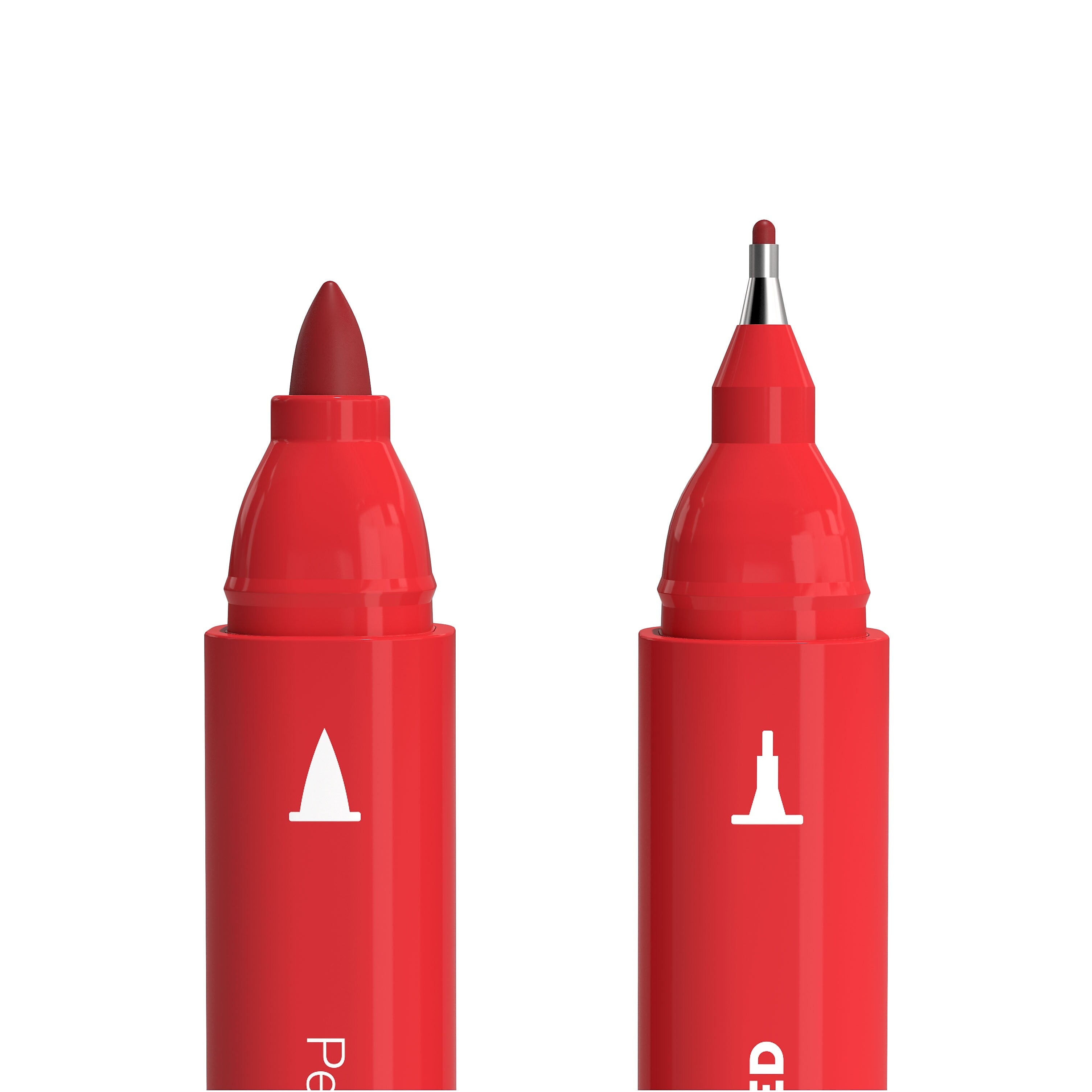 TRU RED™ Pen Permanent Markers, Twin Tip, Red, 12/Pack