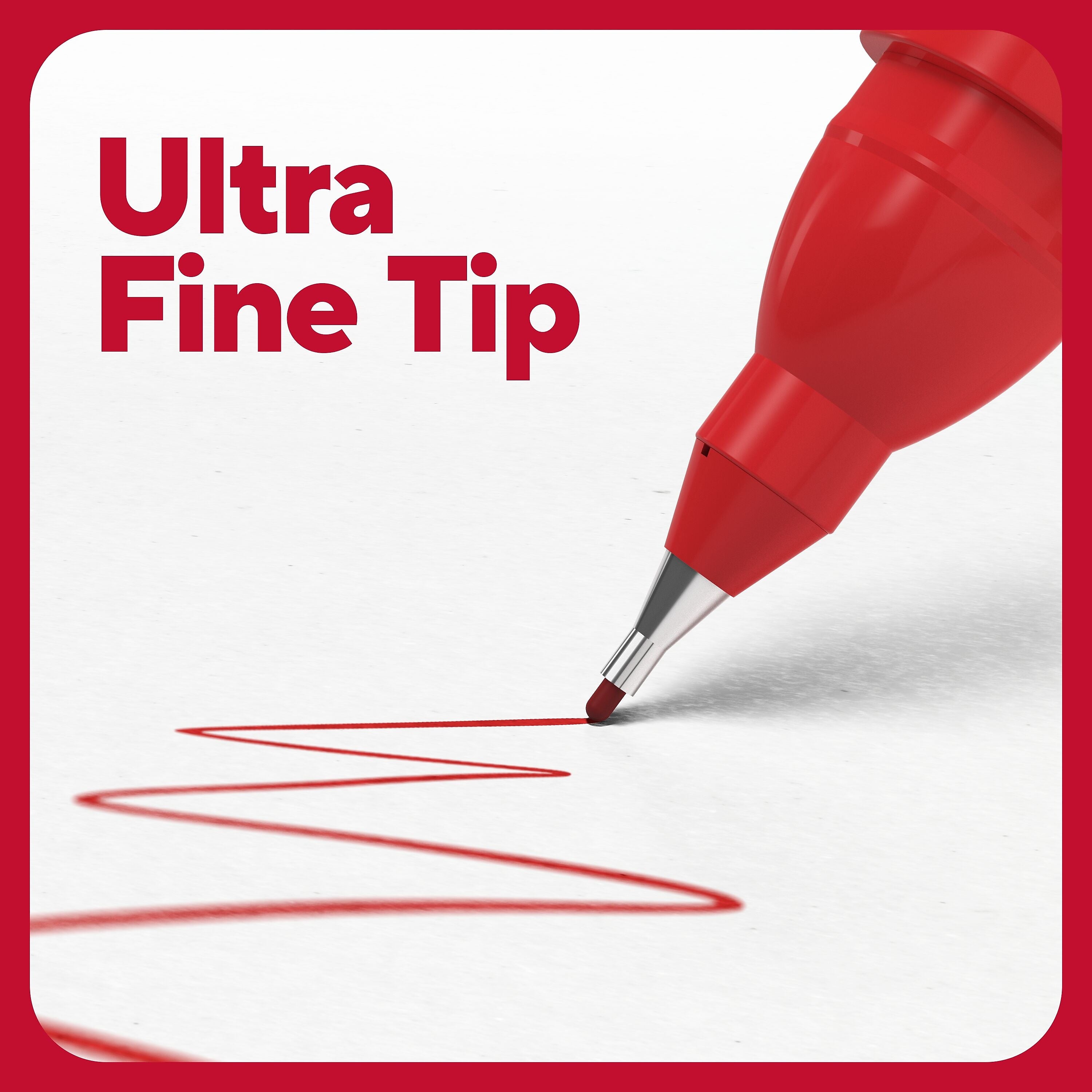 TRU RED™ Pen Permanent Markers, Ultra Fine Tip, Assorted, 5/Pack