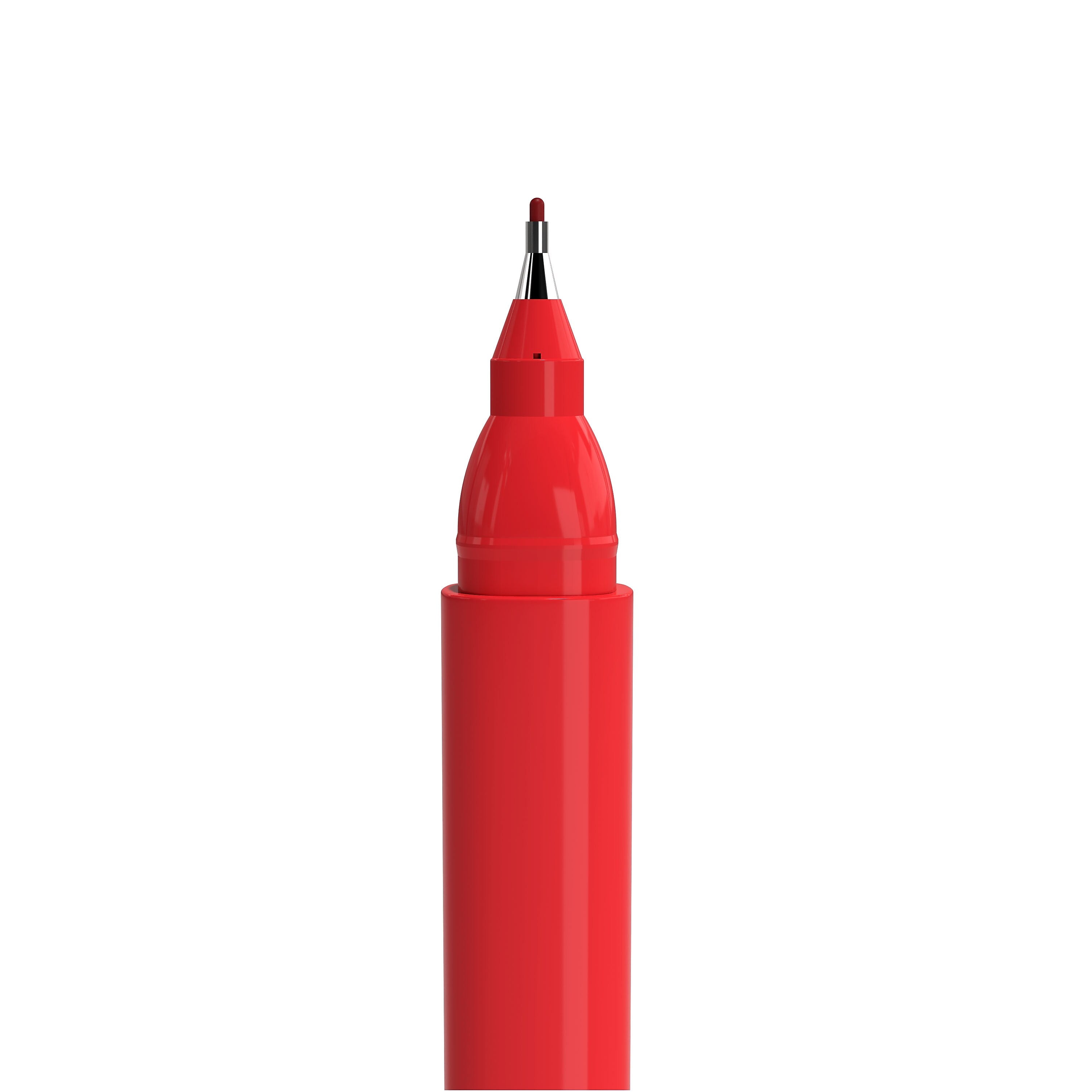 TRU RED™ Pen Permanent Markers, Ultra Fine Tip, Red, 12/Pack