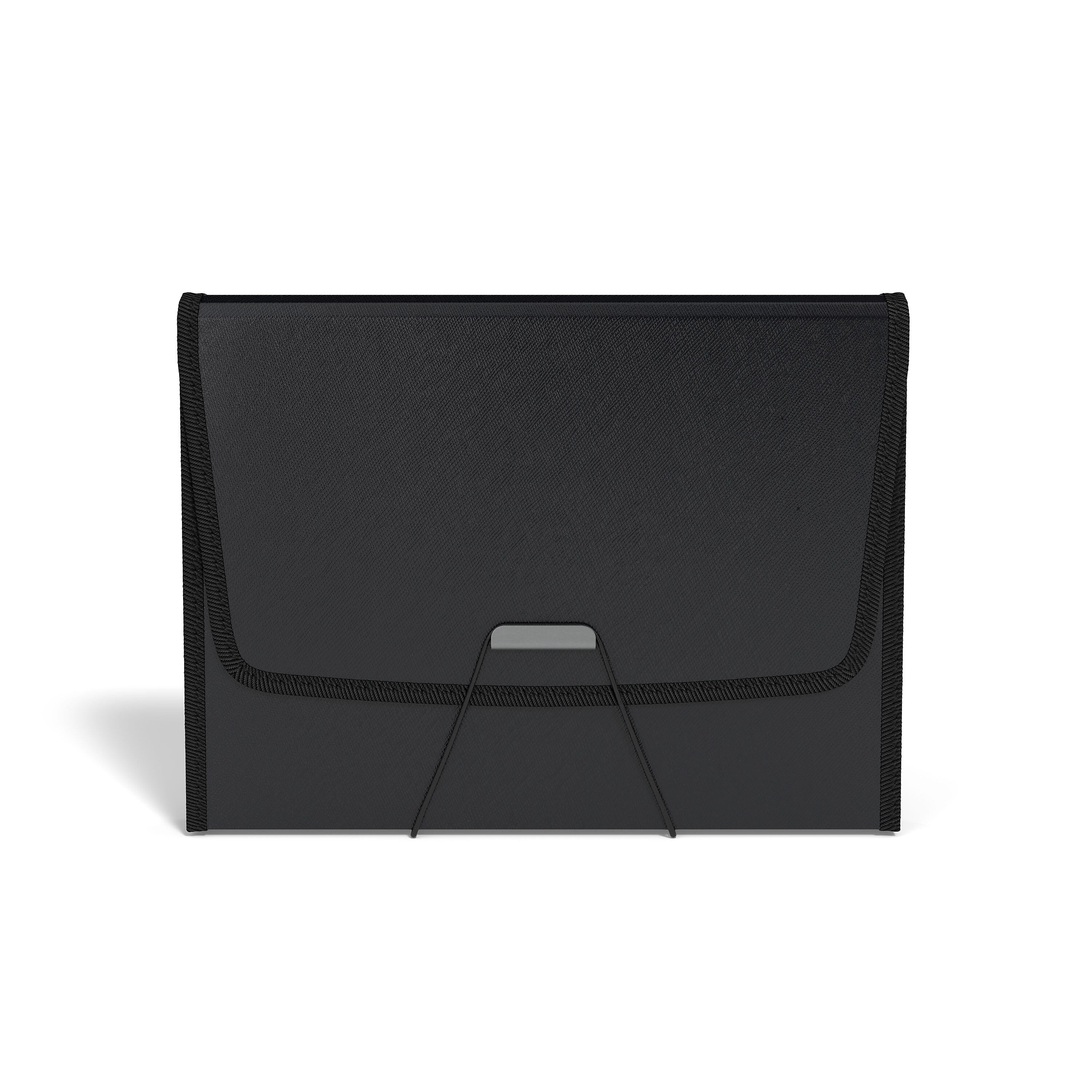 TRU RED Plastic Accordion File, 13-Pocket, Letter Size, Black