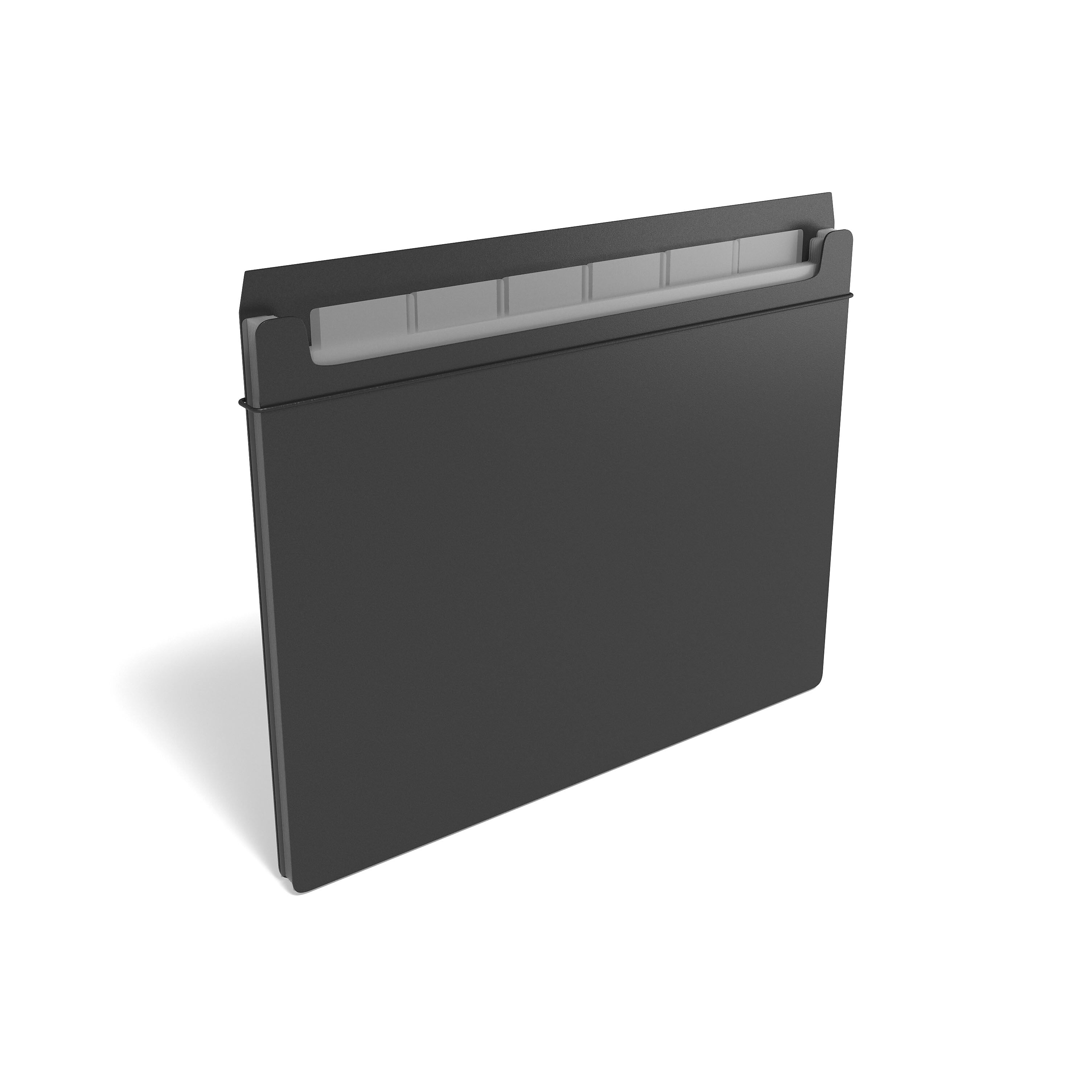 TRU RED™ Plastic Accordion File, 7-Pocket, Letter Size, Black