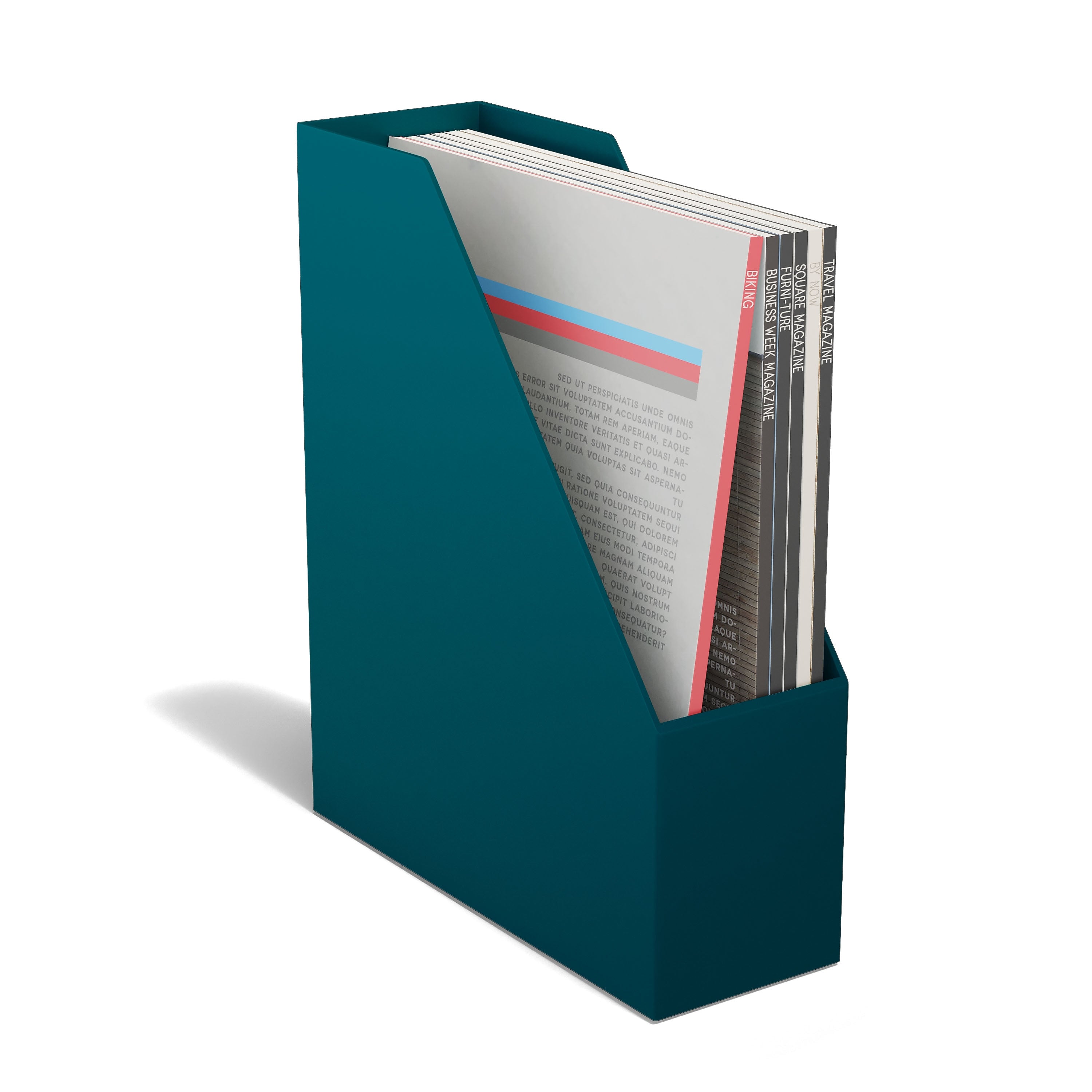 TRU RED™ Plastic Magazine File, Teal