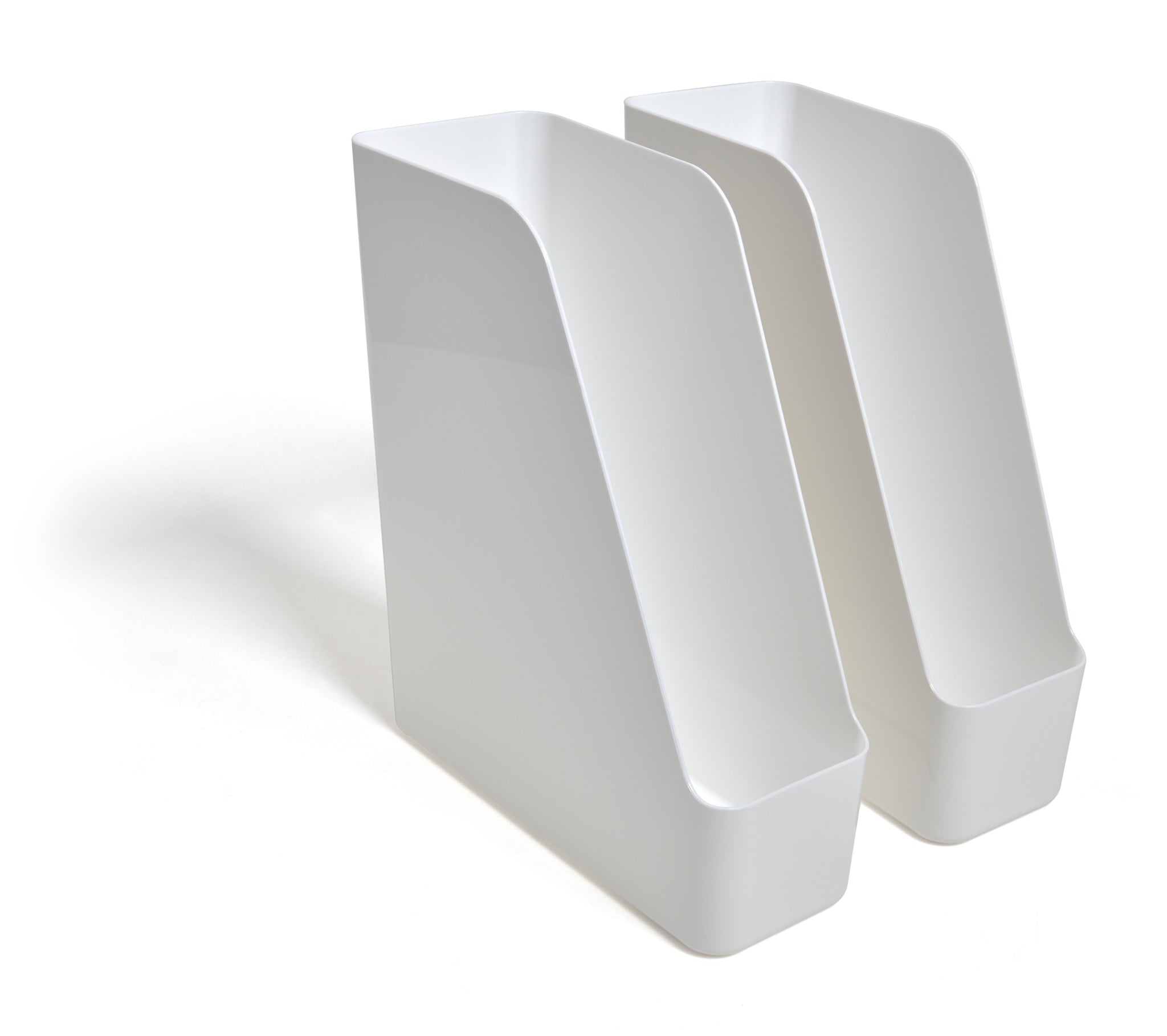 TRU RED™ Plastic Magazine File, White, 2/Pack