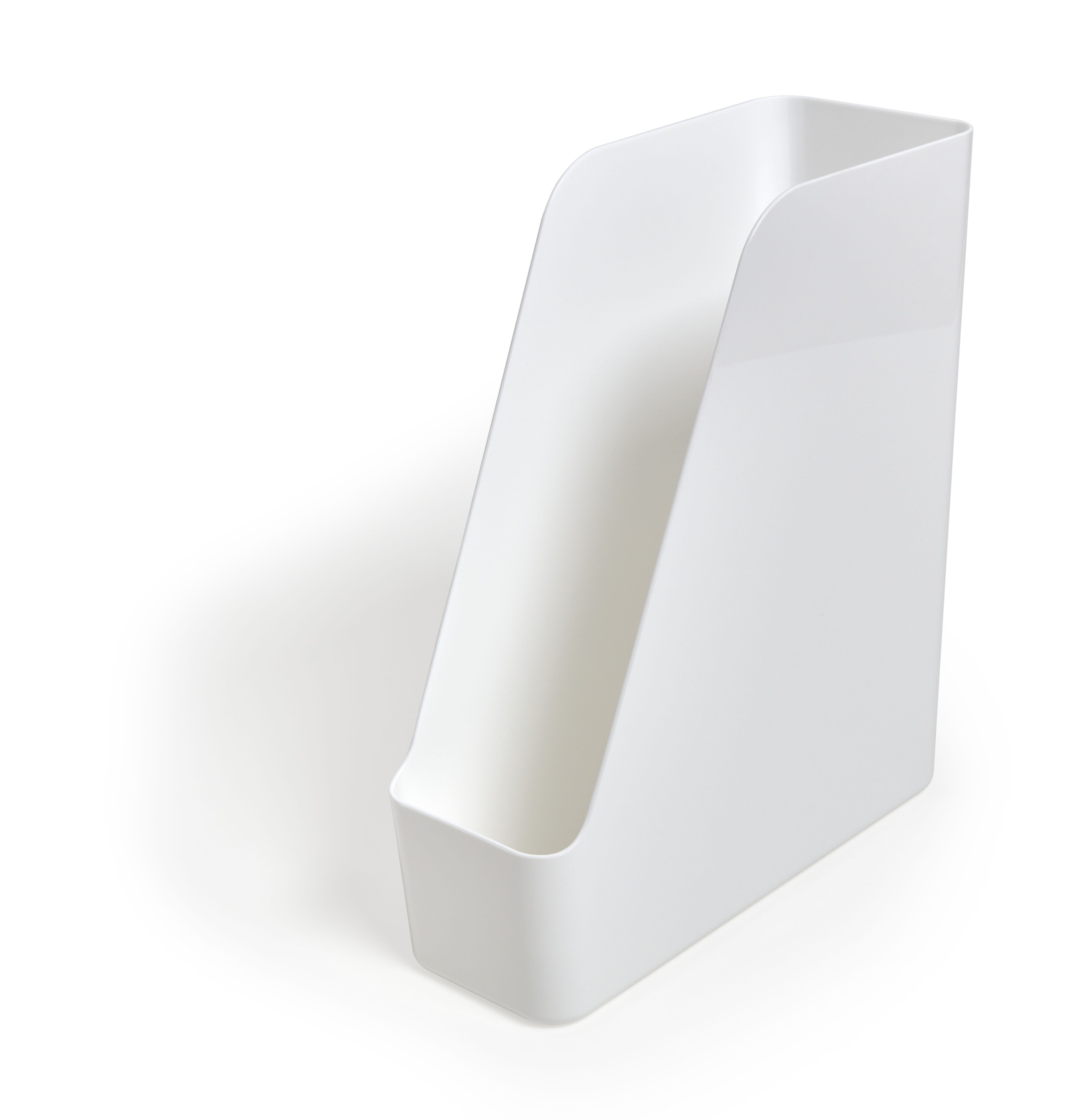 TRU RED™ Plastic Magazine File, White, 2/Pack