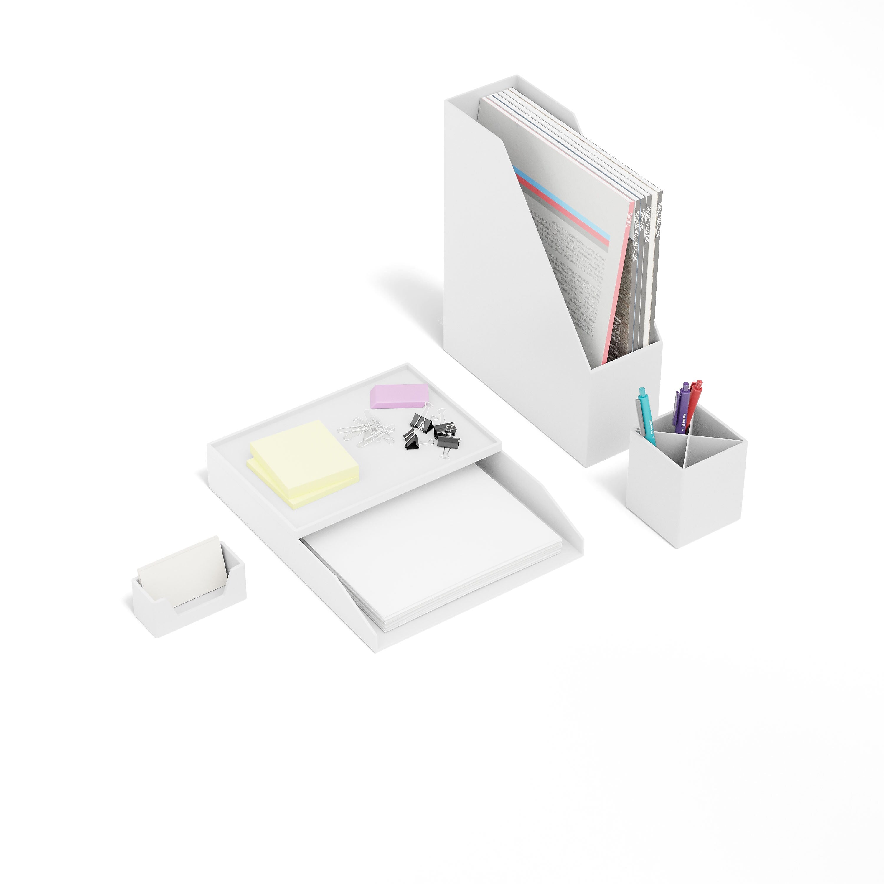 TRU RED™ Plastic Magazine File, White
